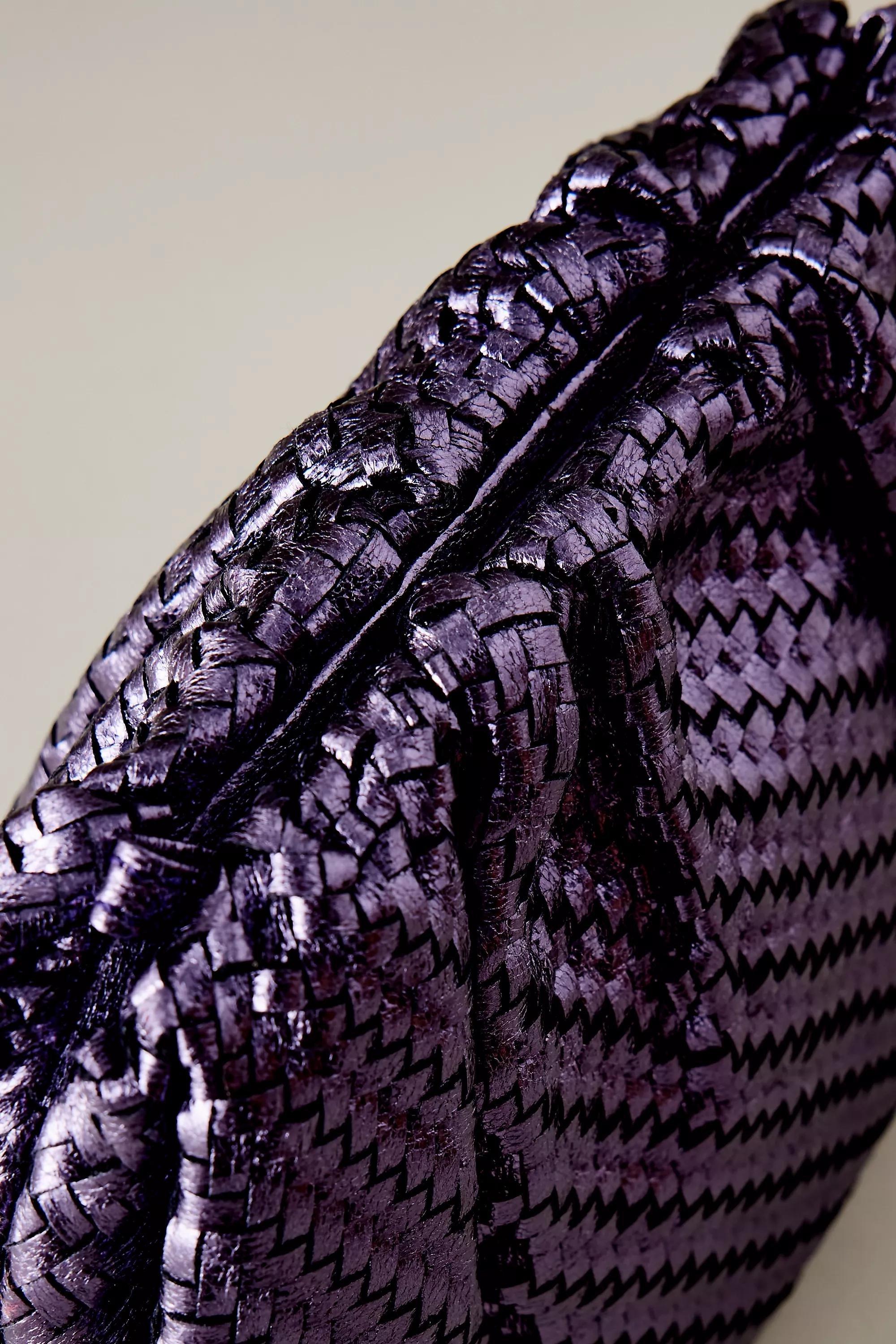 The Frankie Faux-Leather Clutch Bag, Purple, A501_0050, large image number 1