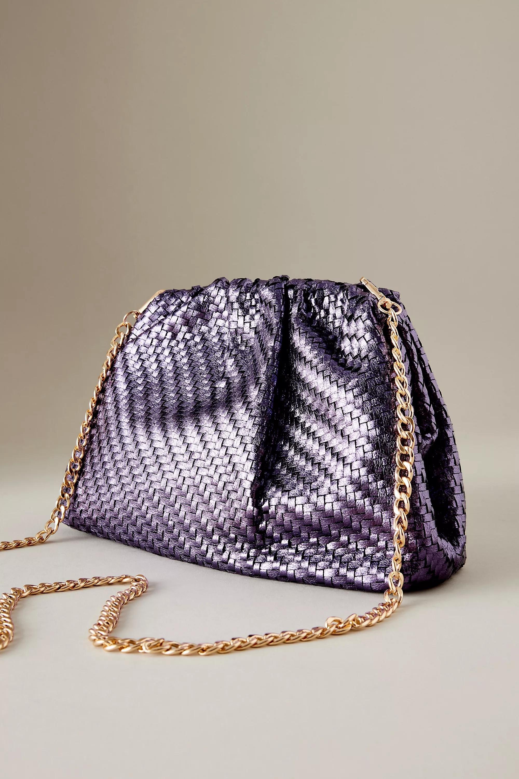 The Frankie Faux-Leather Clutch Bag, Purple, A501_0050, large image number 2