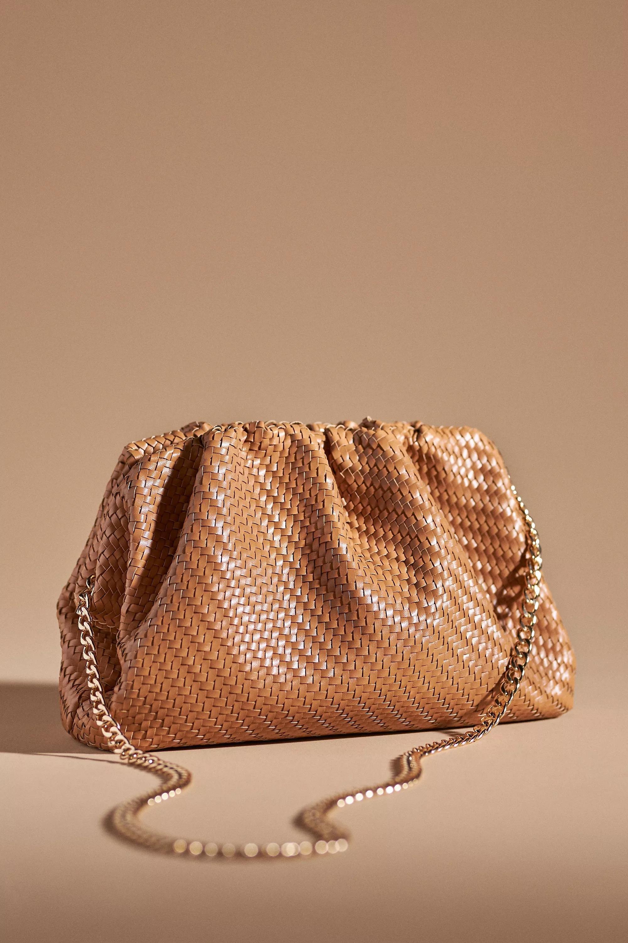The Frankie Faux-Leather Clutch Bag, Brown, A501_0224, large image number 0
