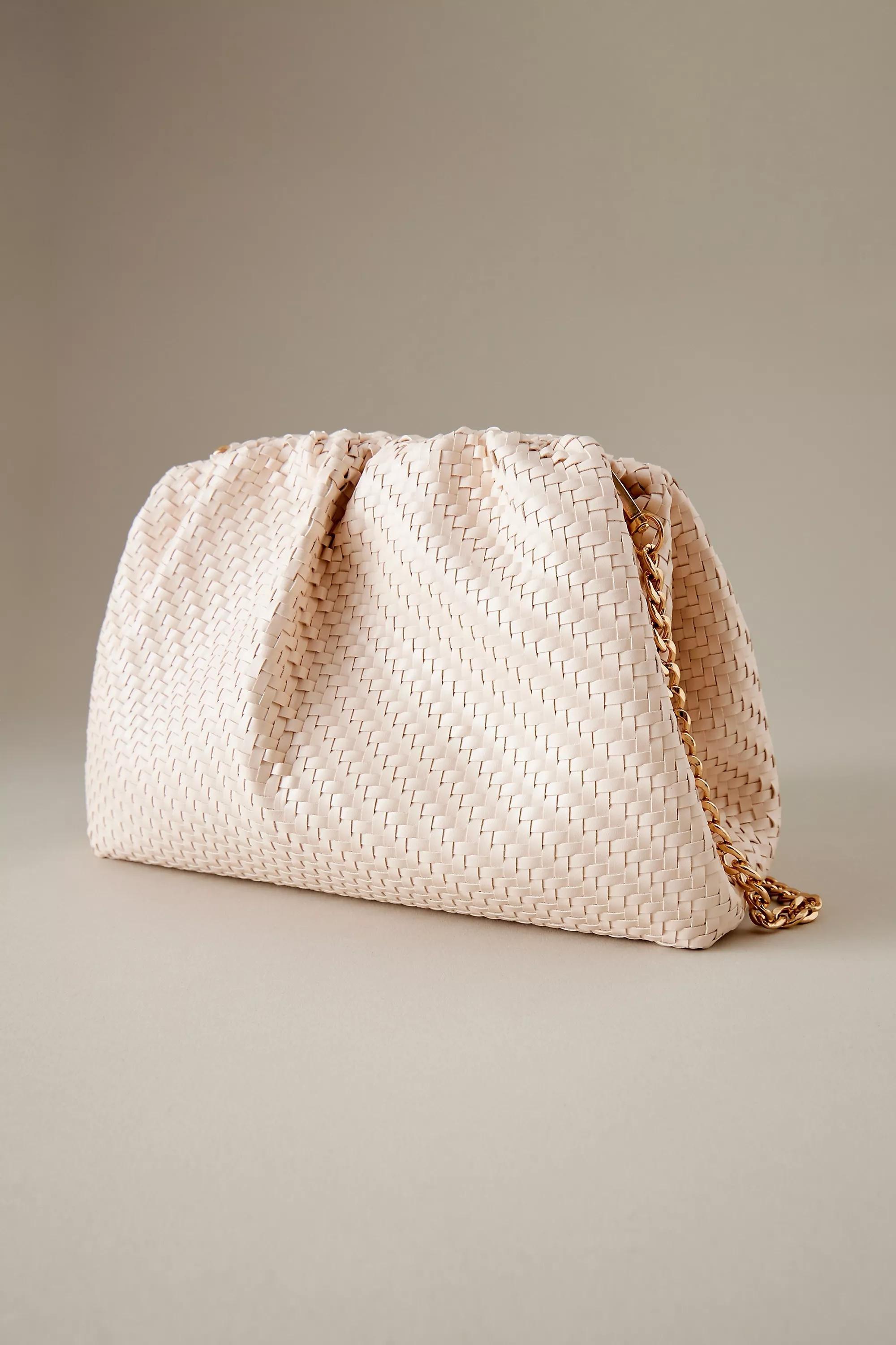 The Frankie Faux-Leather Clutch Bag, Cream, A501_0879, large image number 1