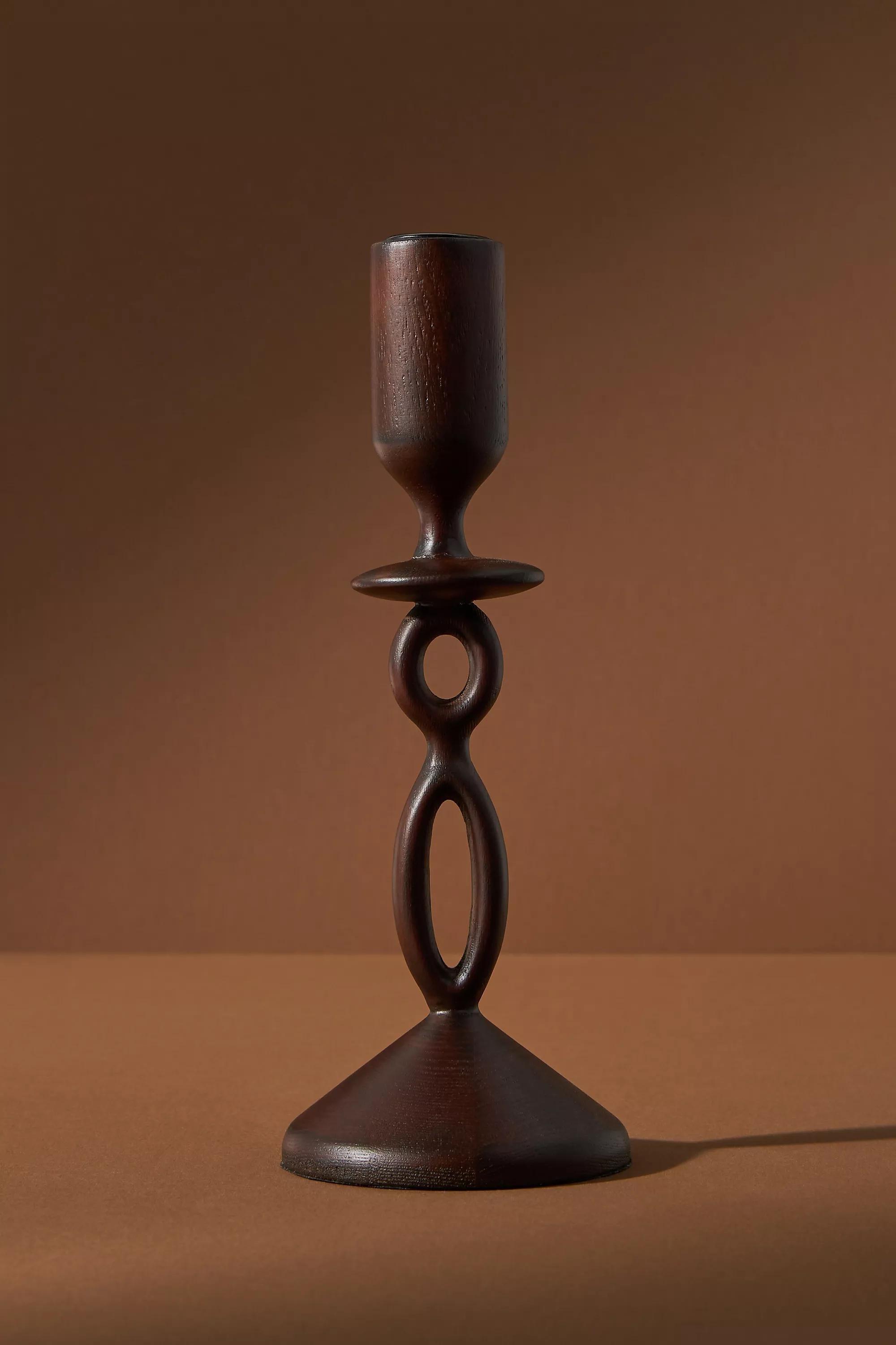 Canela Candlestick Holder, Brown, A501_0220, large image number 3
