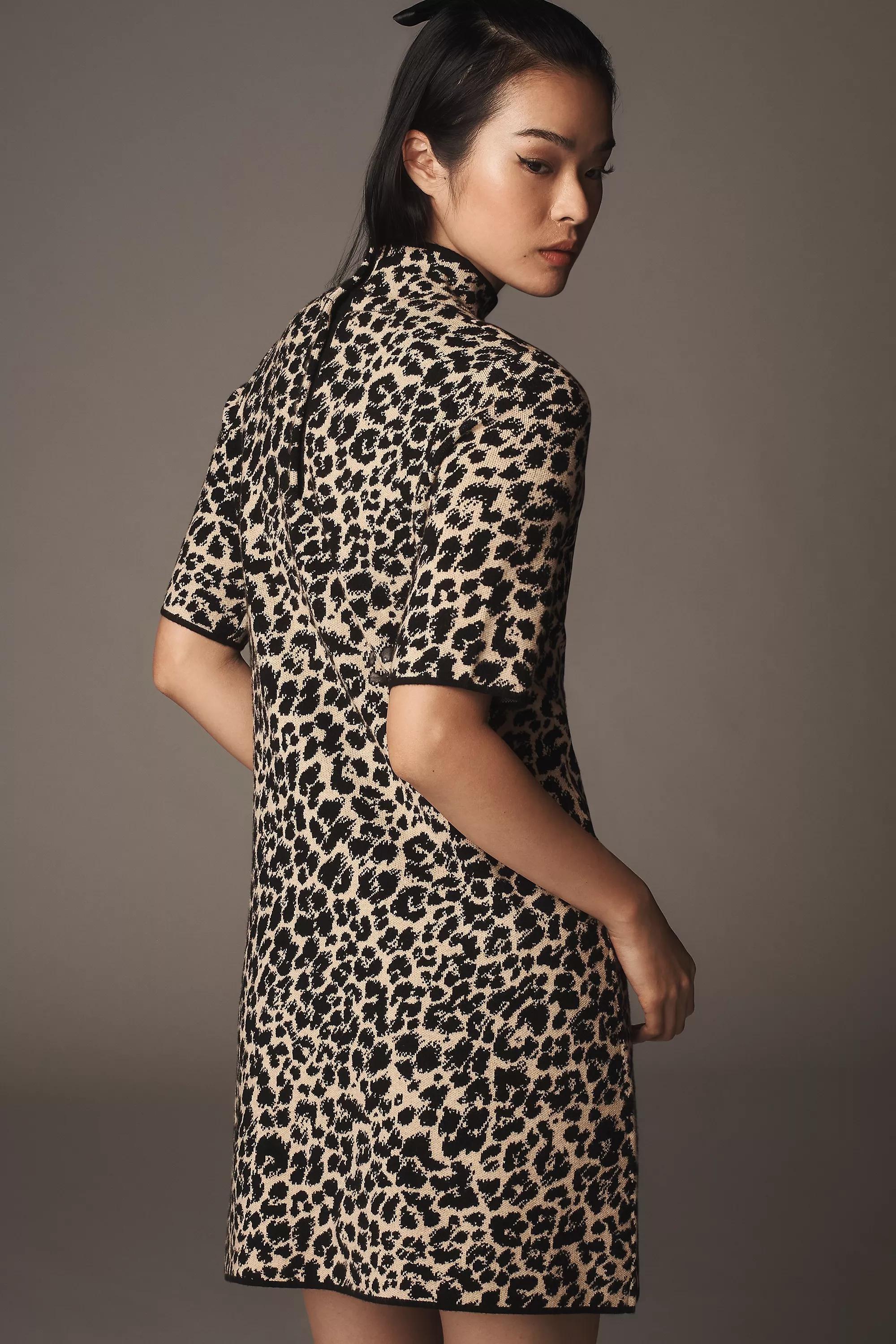 Anthropologie Animal Print Shirt Dress, Multicolour, , large image number 1