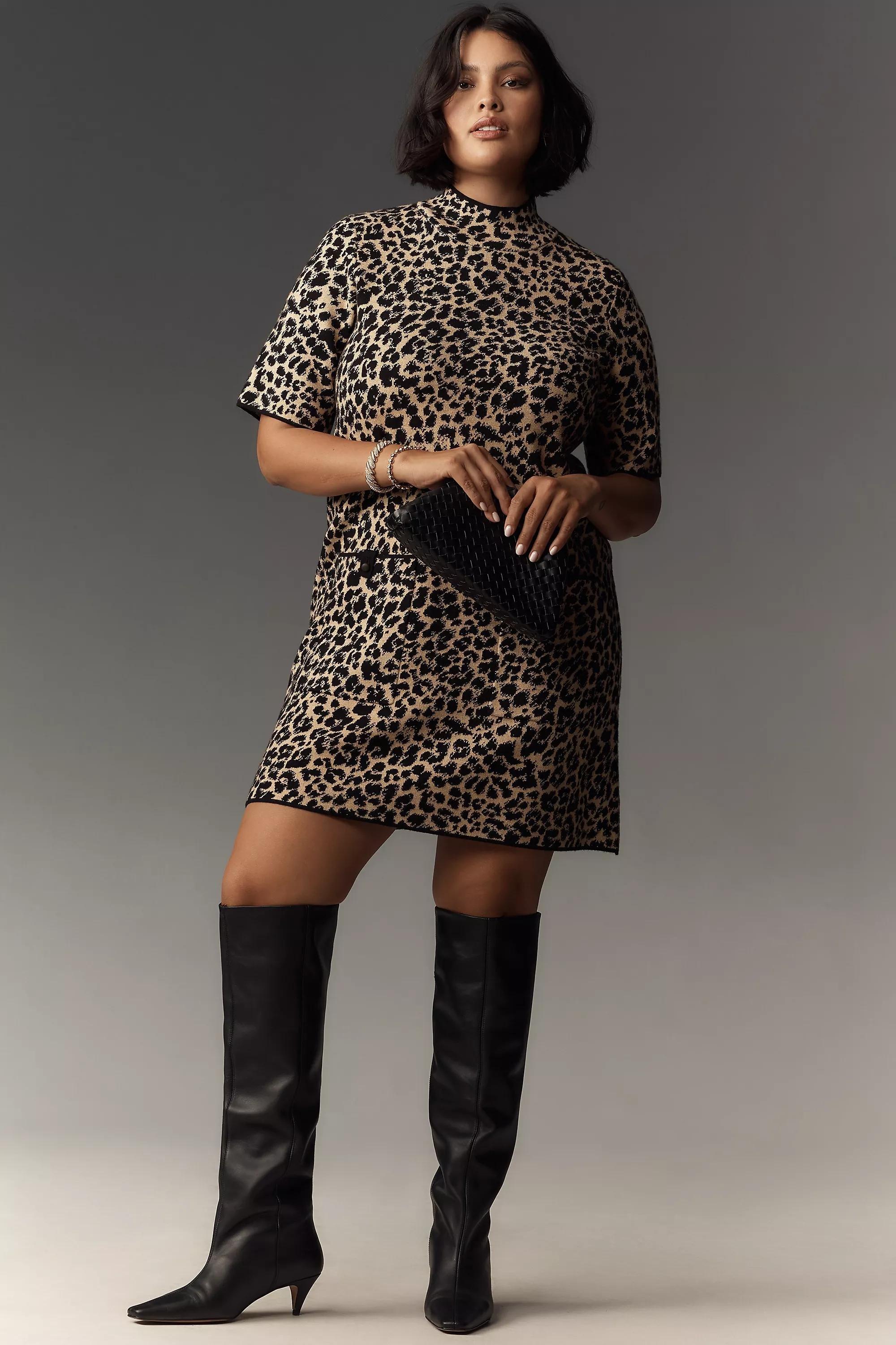 Anthropologie Animal Print Shirt Dress, Multicolour, , large image number 4