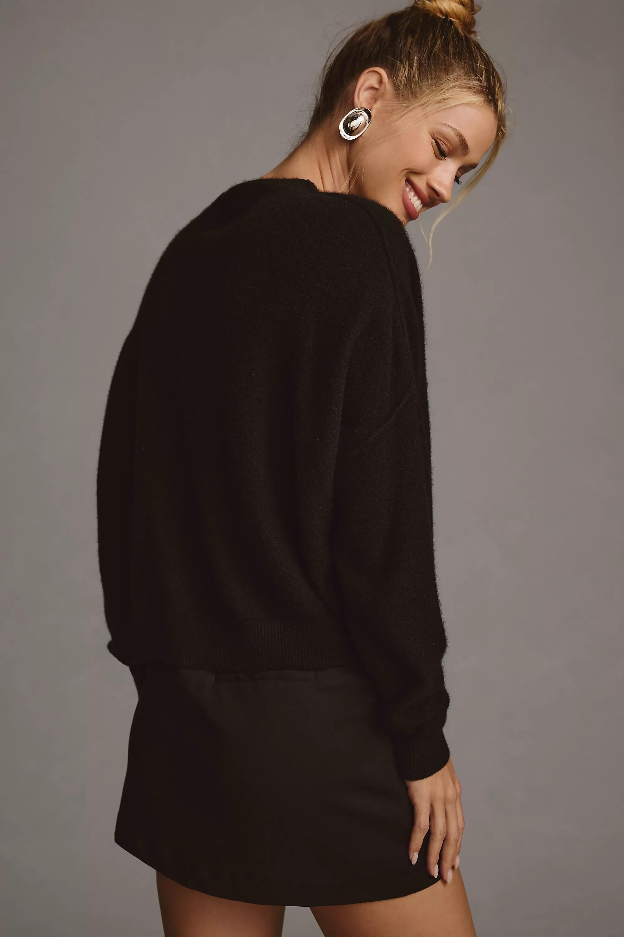 Alani Cashmere Mock Neck Jumper, Black, , large image number 2