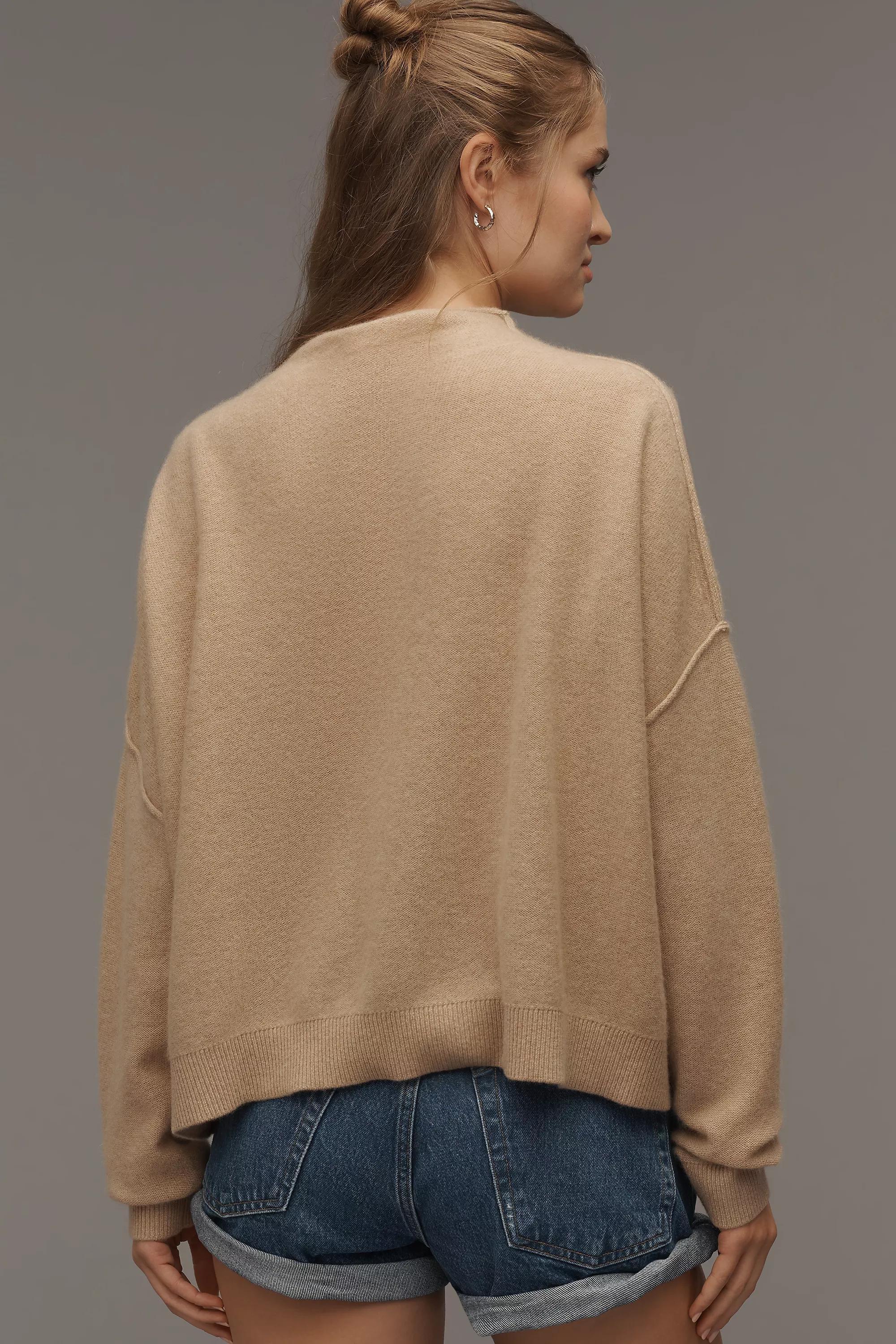 Pilcro Alani Mock-Neck Sweater, Brown, Brown, large image number 1