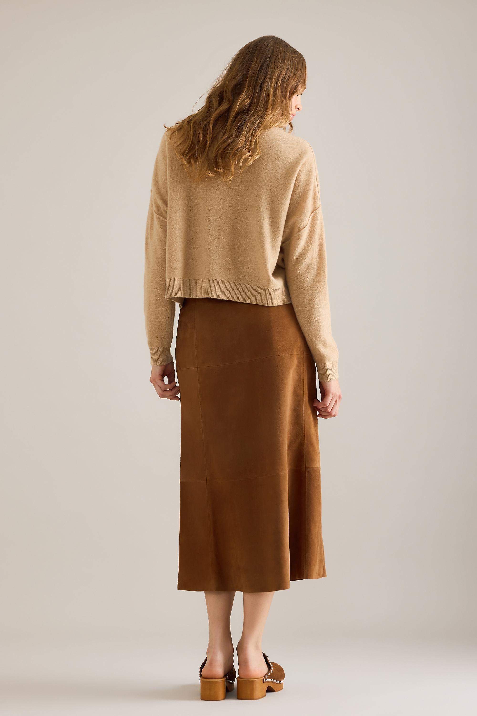 Pilcro Alani Mock-Neck Sweater, Brown, Brown, large image number 5