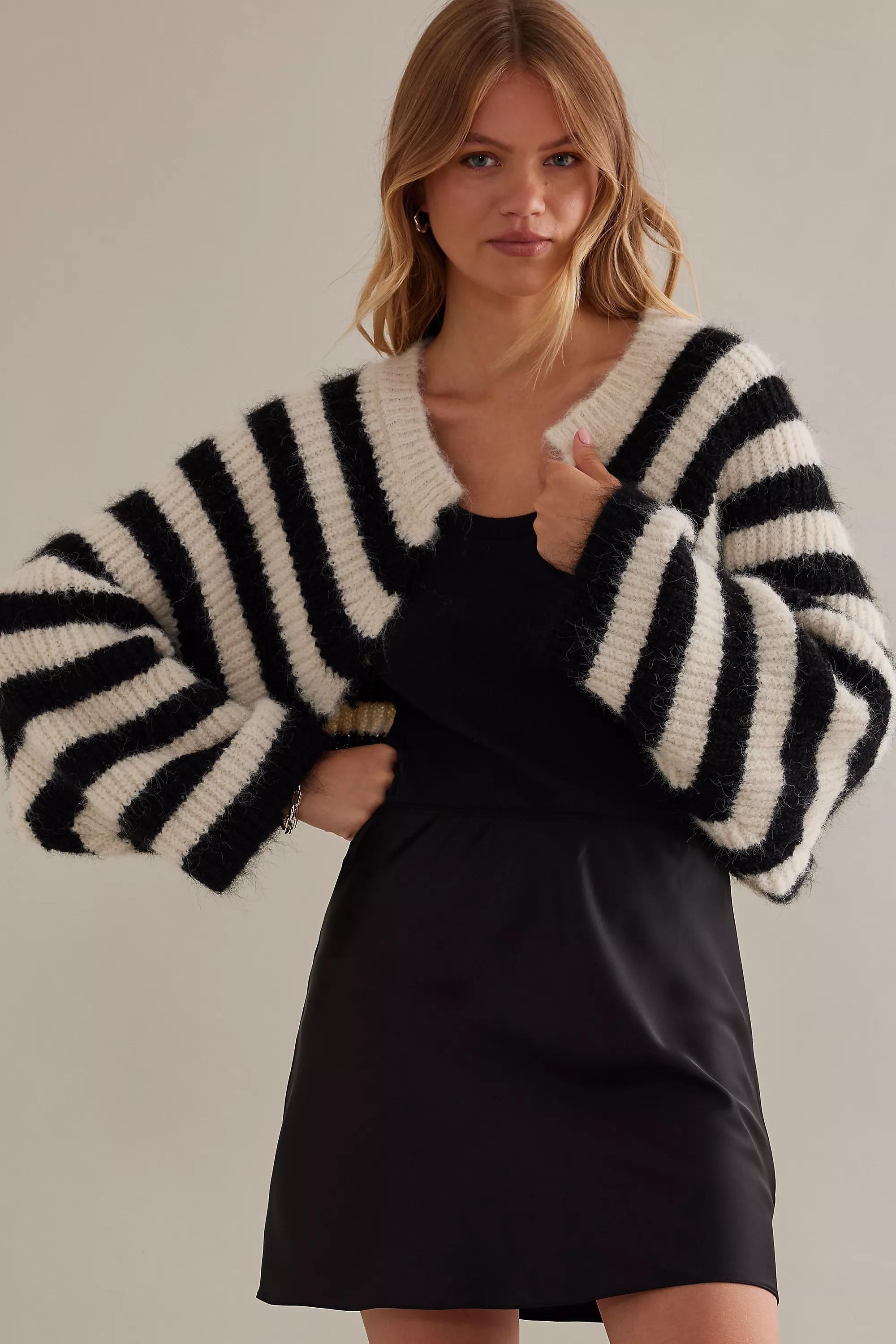 By Anthropologie Drape-Sleeve Shrug, Multicolour, A501_0000, large image number 0