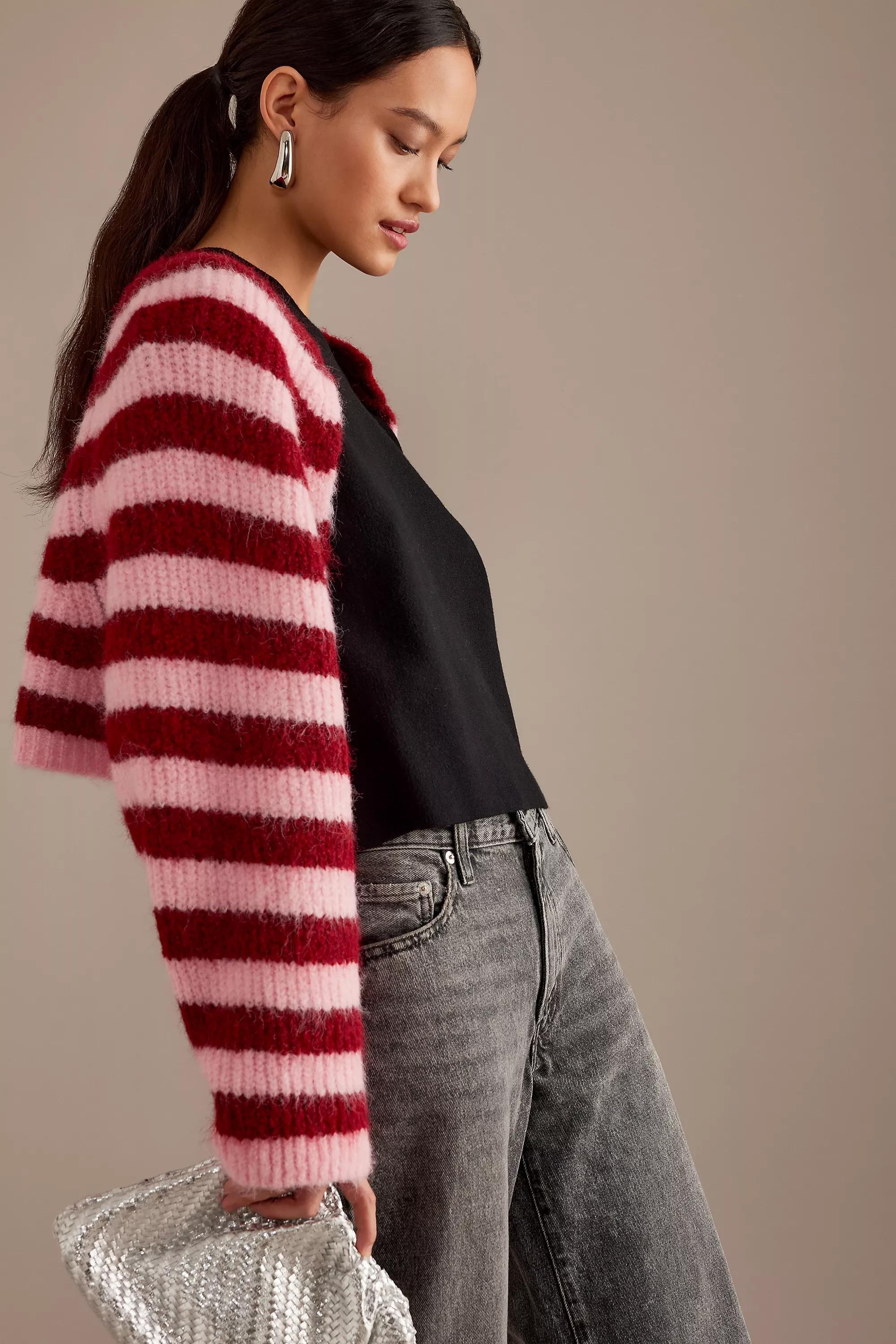 By Anthropologie Drape-Sleeve Shrug, Pink, A501_0066, large image number 0