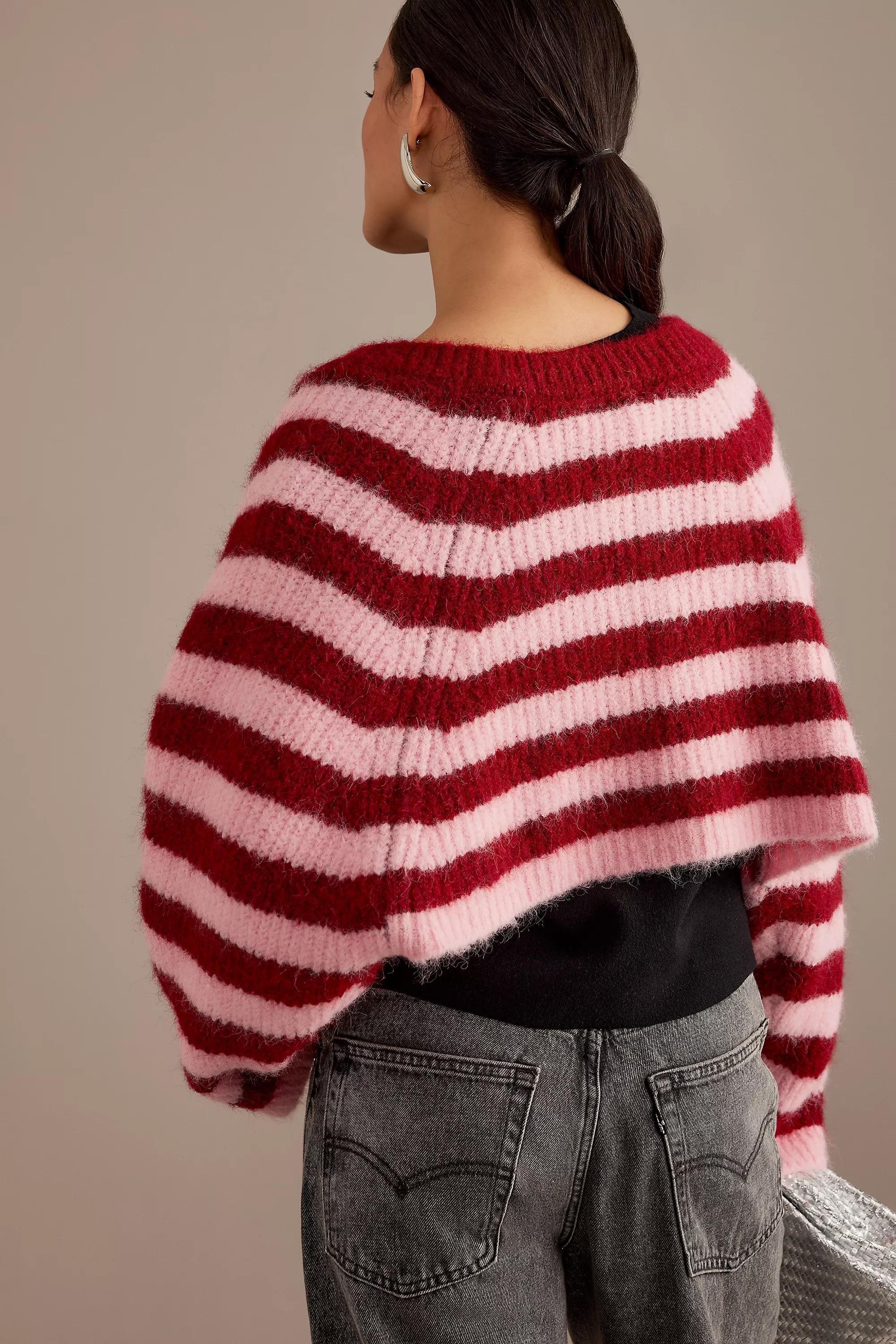 By Anthropologie Drape-Sleeve Shrug, Pink, A501_0066, large image number 1