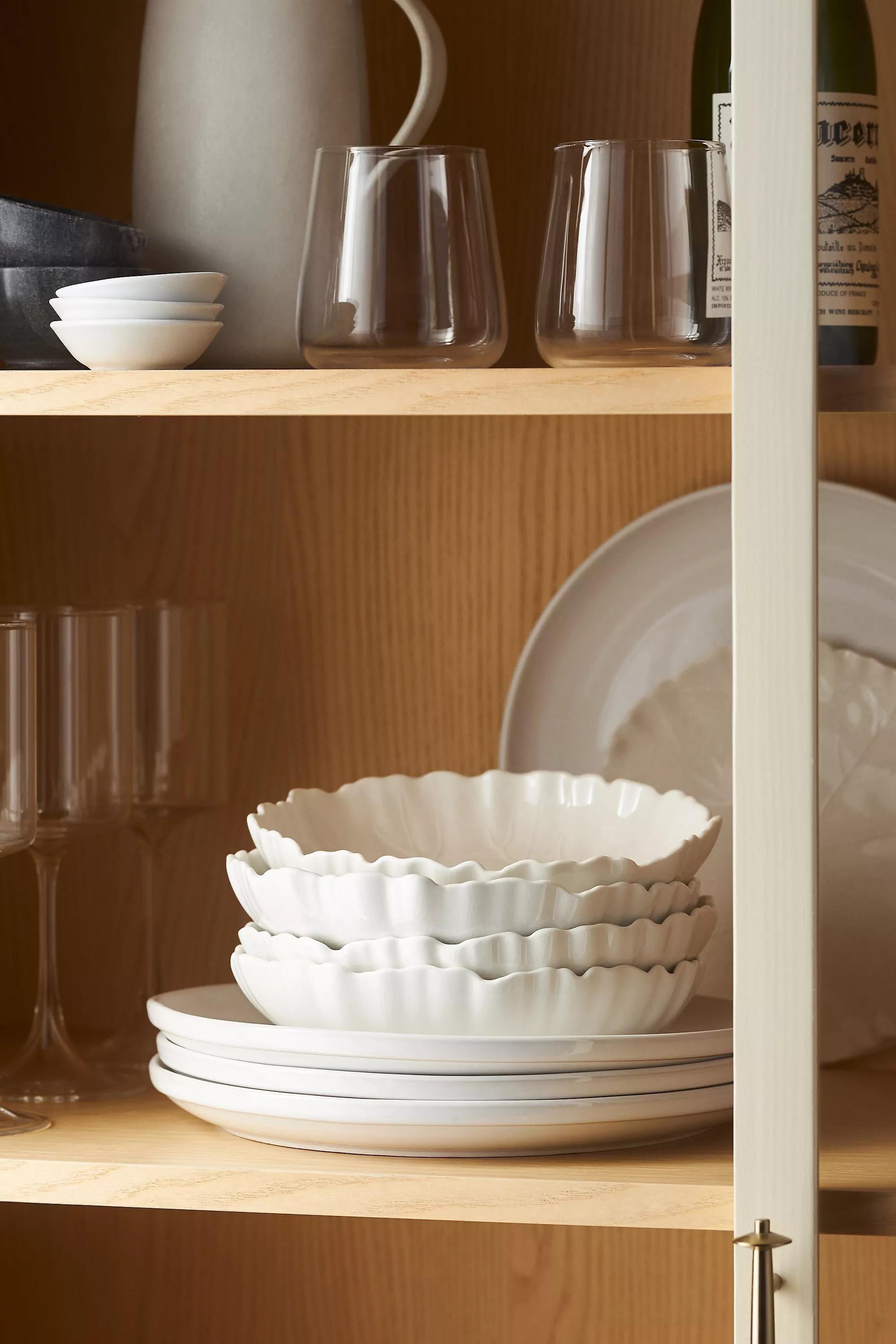 Lilypad Pasta Bowl, White, A501_0010, large image number 0