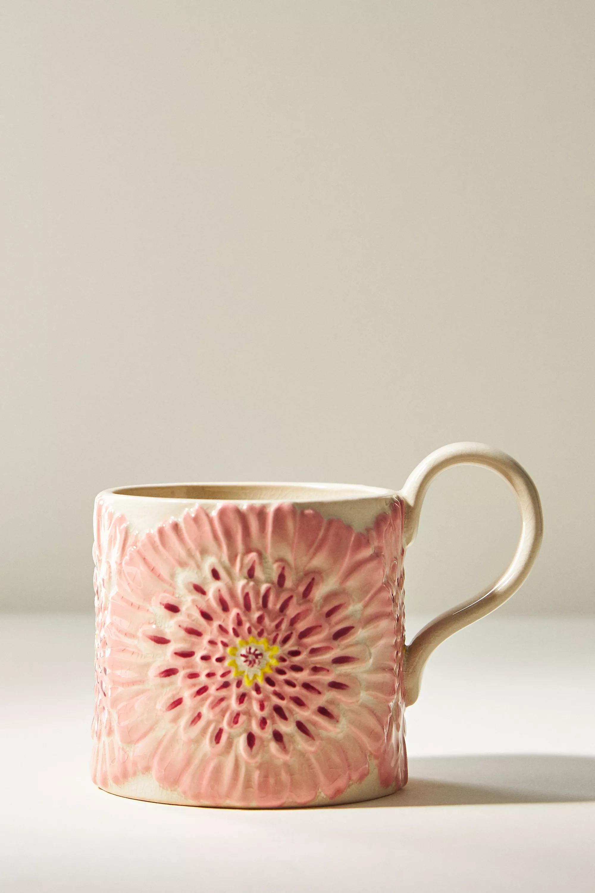 Lilypad Floral Mug, Pink, A501_0066, large image number 2