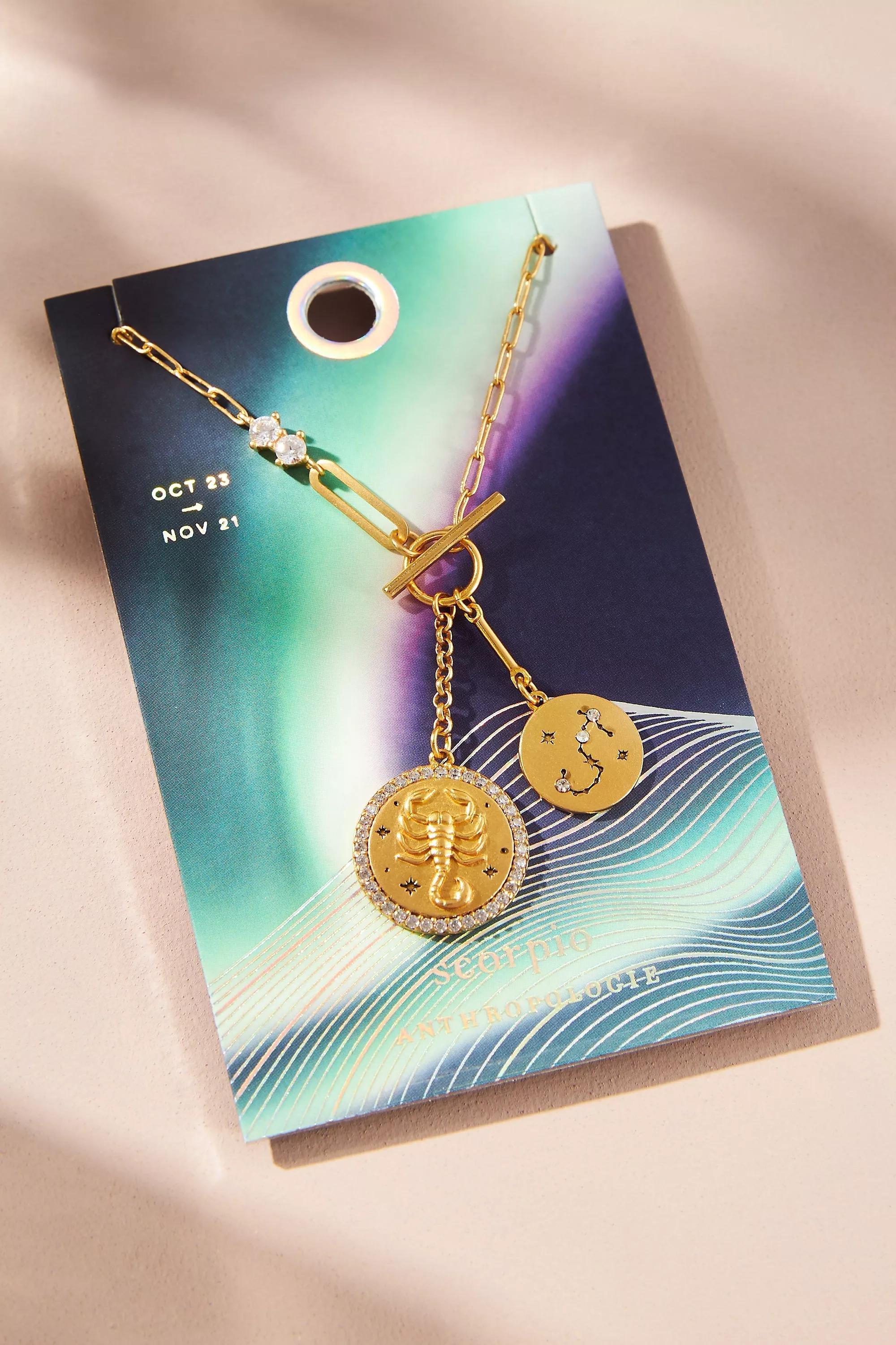 SCORPIO Zodiac Pendant Necklace, A501_0808, large image number 4