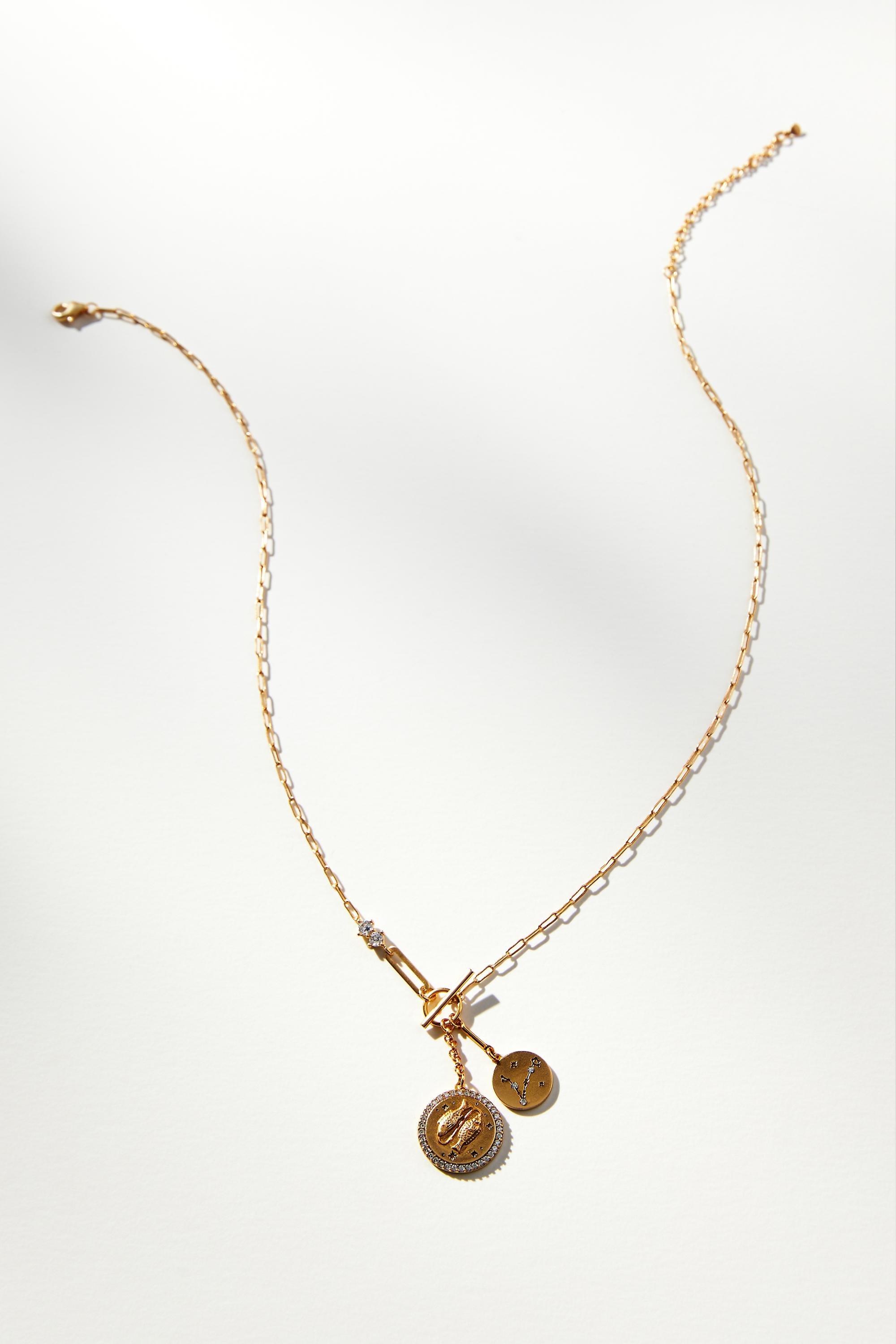 Zodiac Pendant Necklace, Pisces, A501_0812, large image number 0