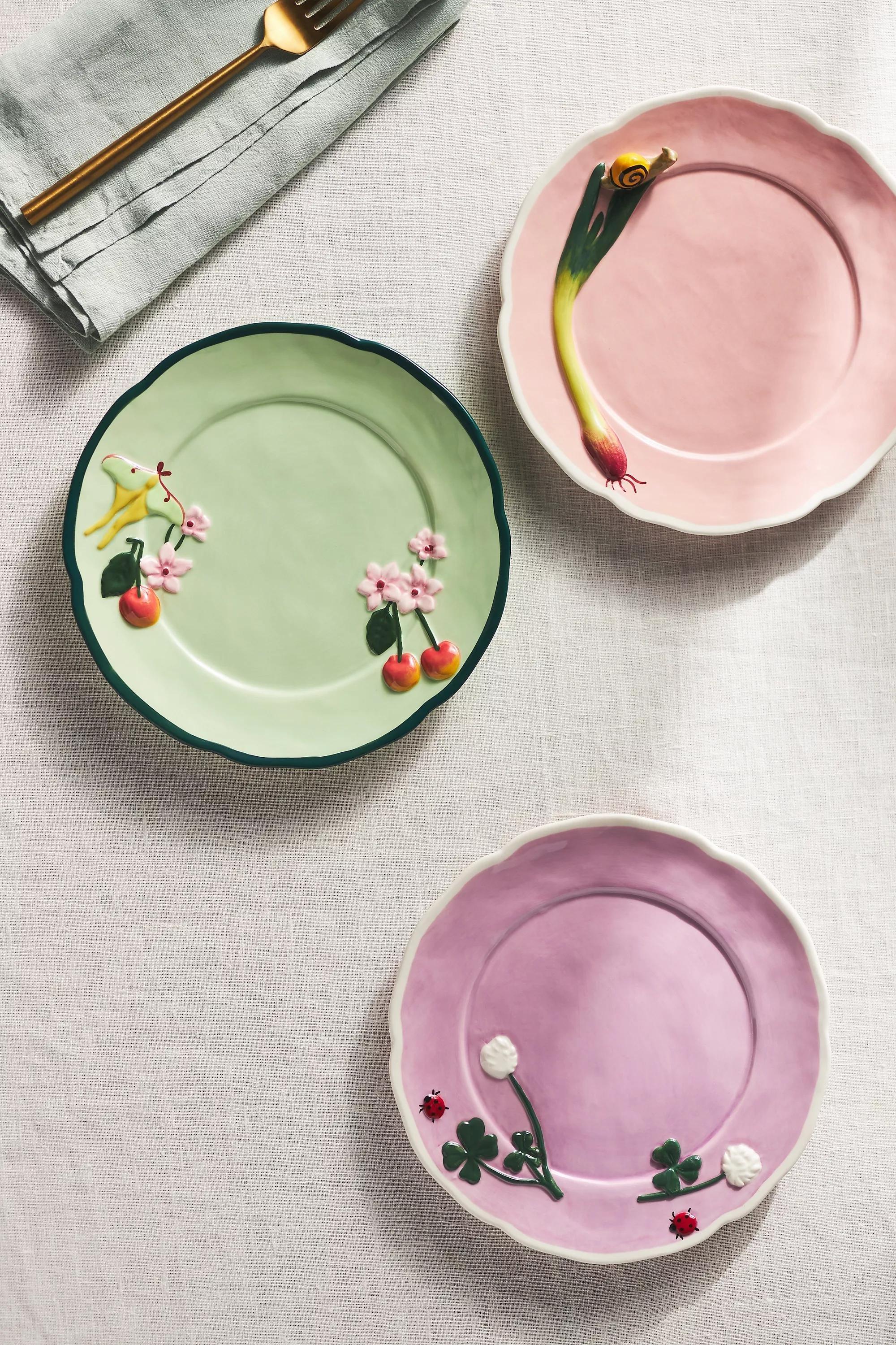 Faye Dessert Plate, Peach, A501_0067, large image number 1
