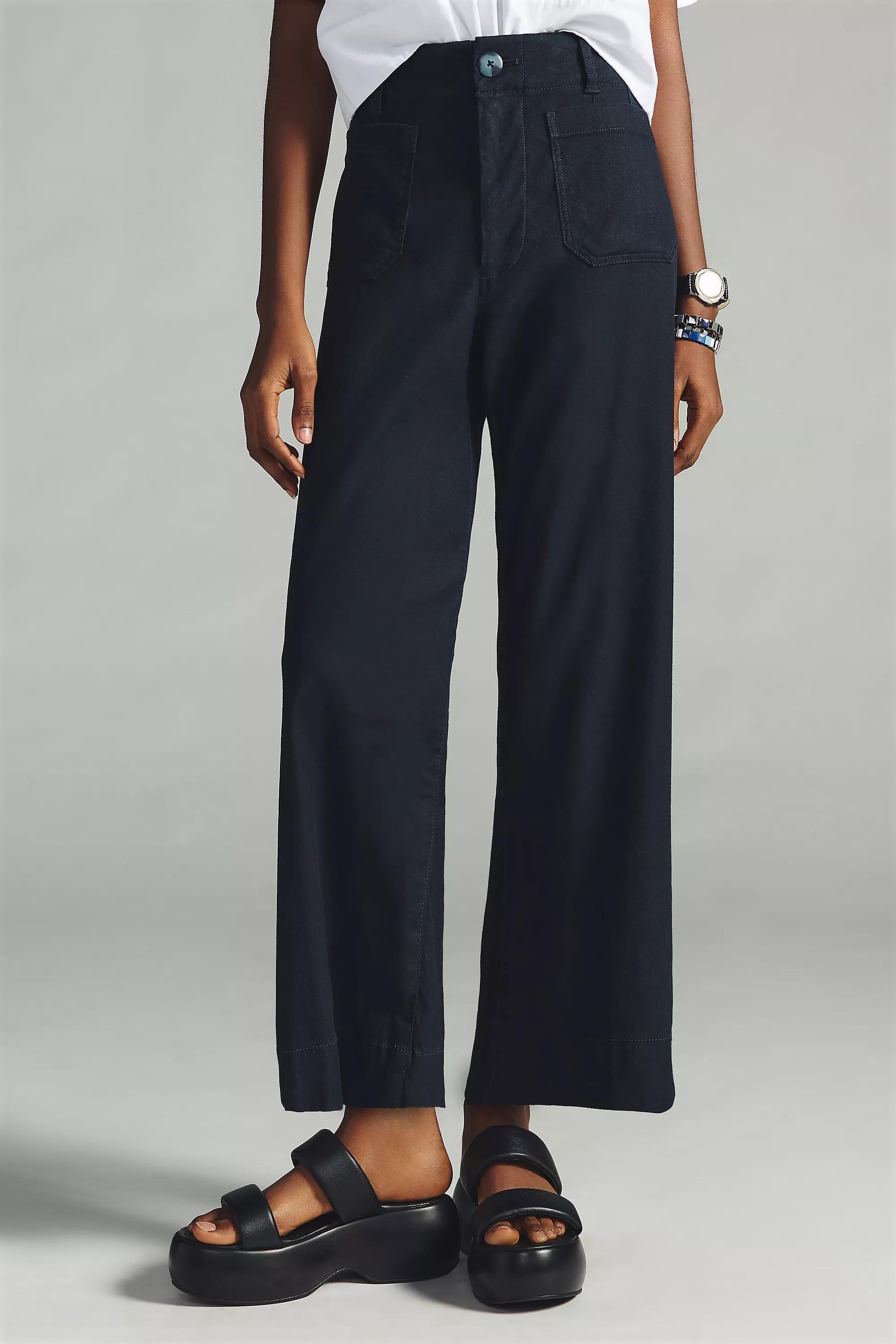Anthropologie Plain Casual Trousers, Blue, , large image number 1