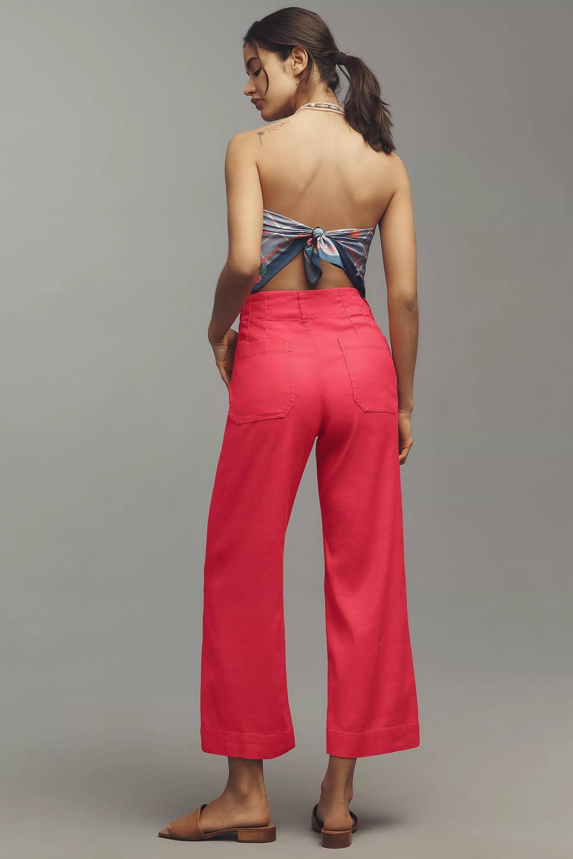 By Maeve Cropped Wide-Leg Pants, Pink, , large image number 2
