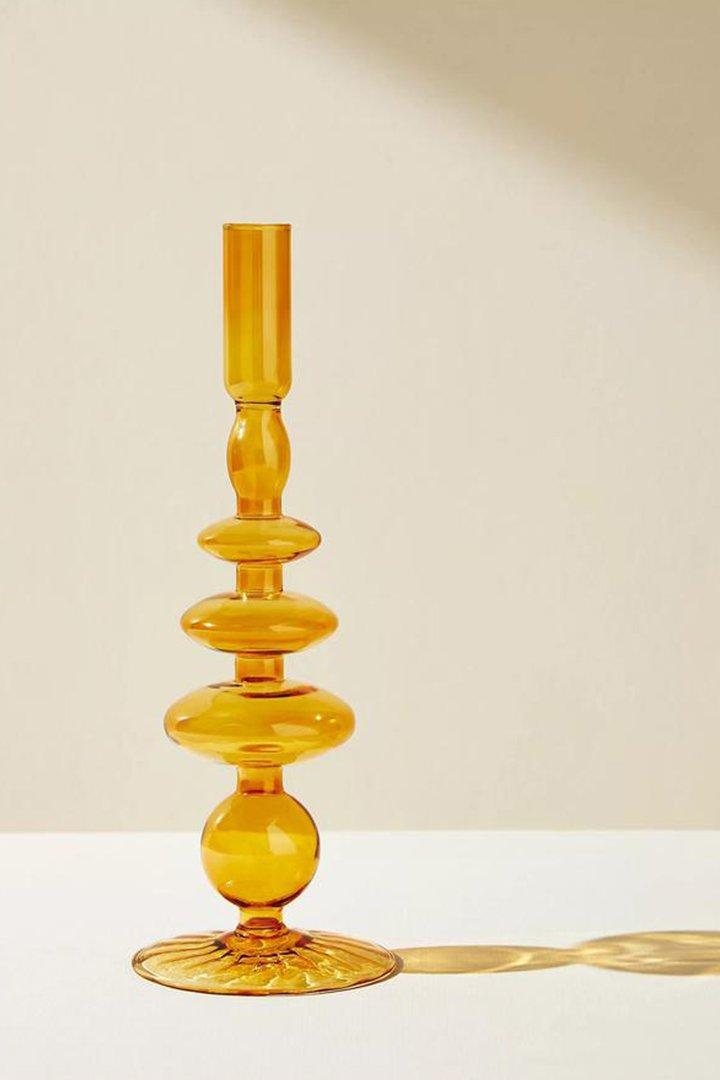 Delaney Candlestick, Yellow, , large image number 0