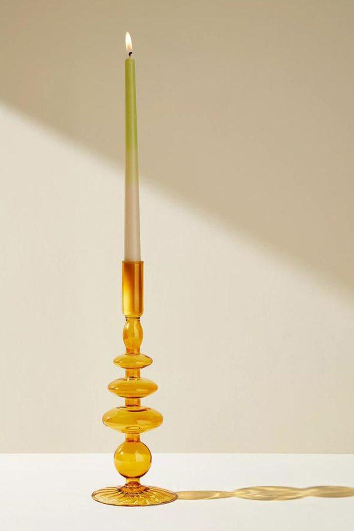 Delaney Candlestick, Yellow, , large image number 1