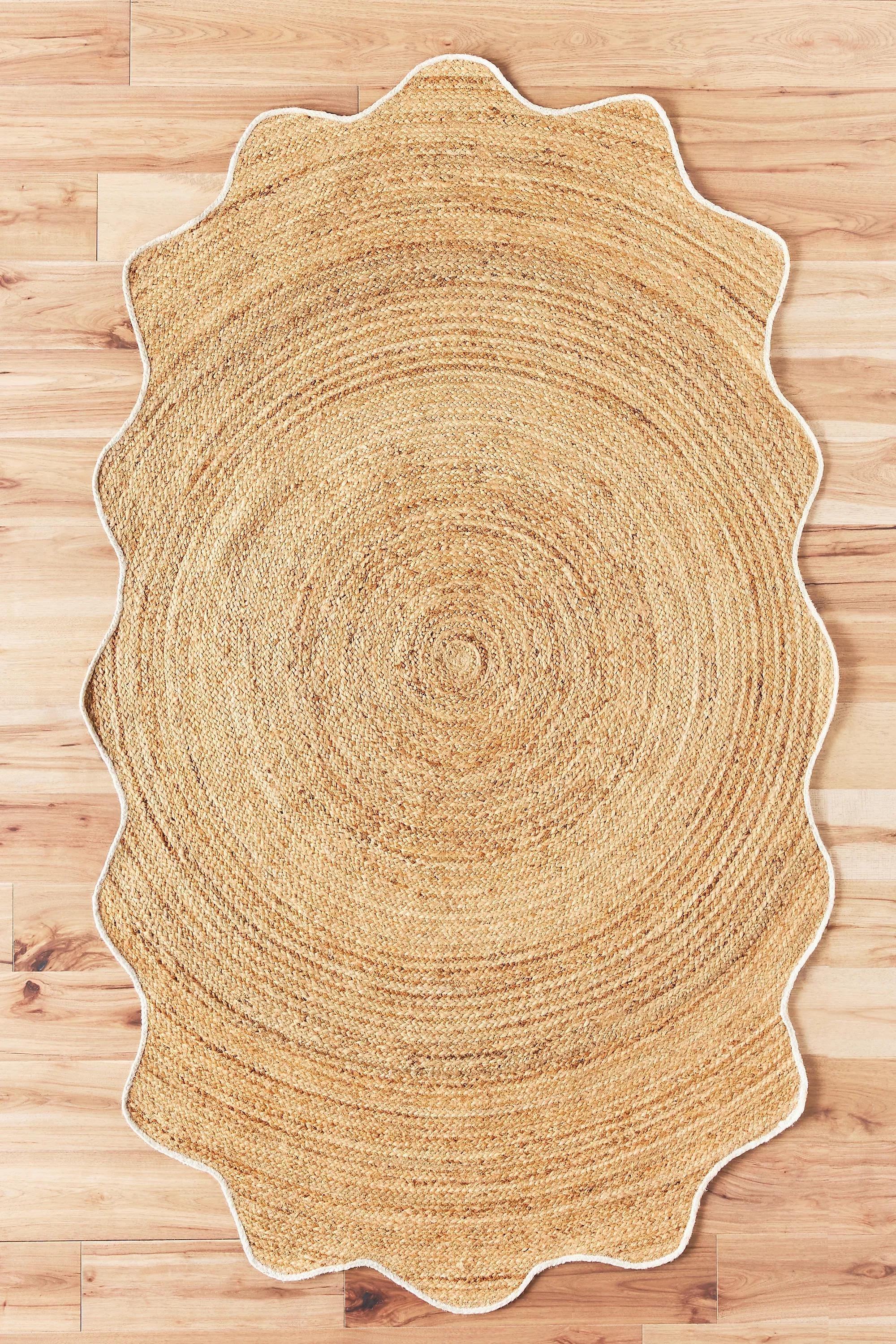 Scalloped Jute Hartley Rug, Beige, A501_0014, large image number 0