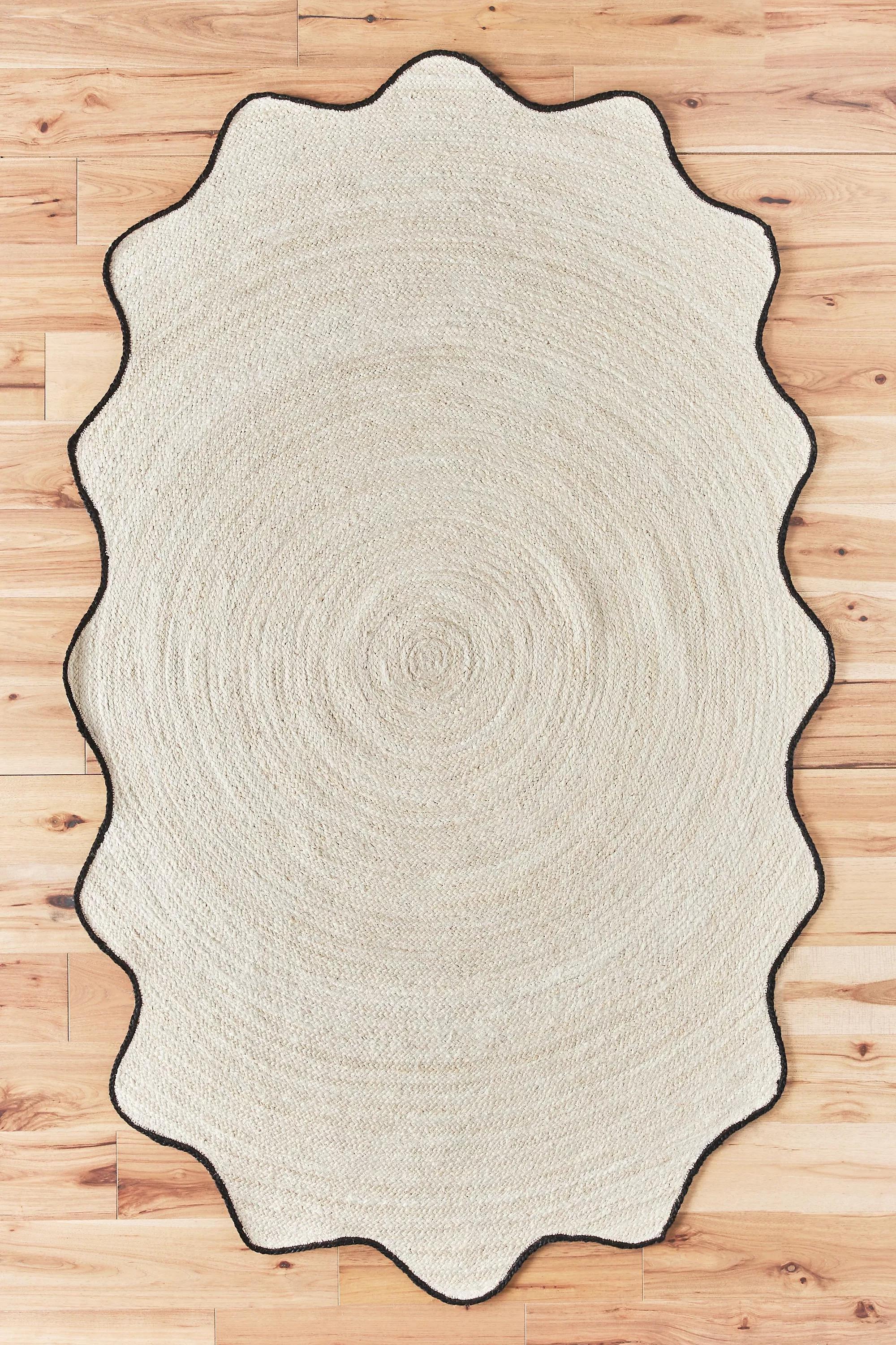 Scalloped Jute Hartley Rug, Grey, A501_0018, large image number 4