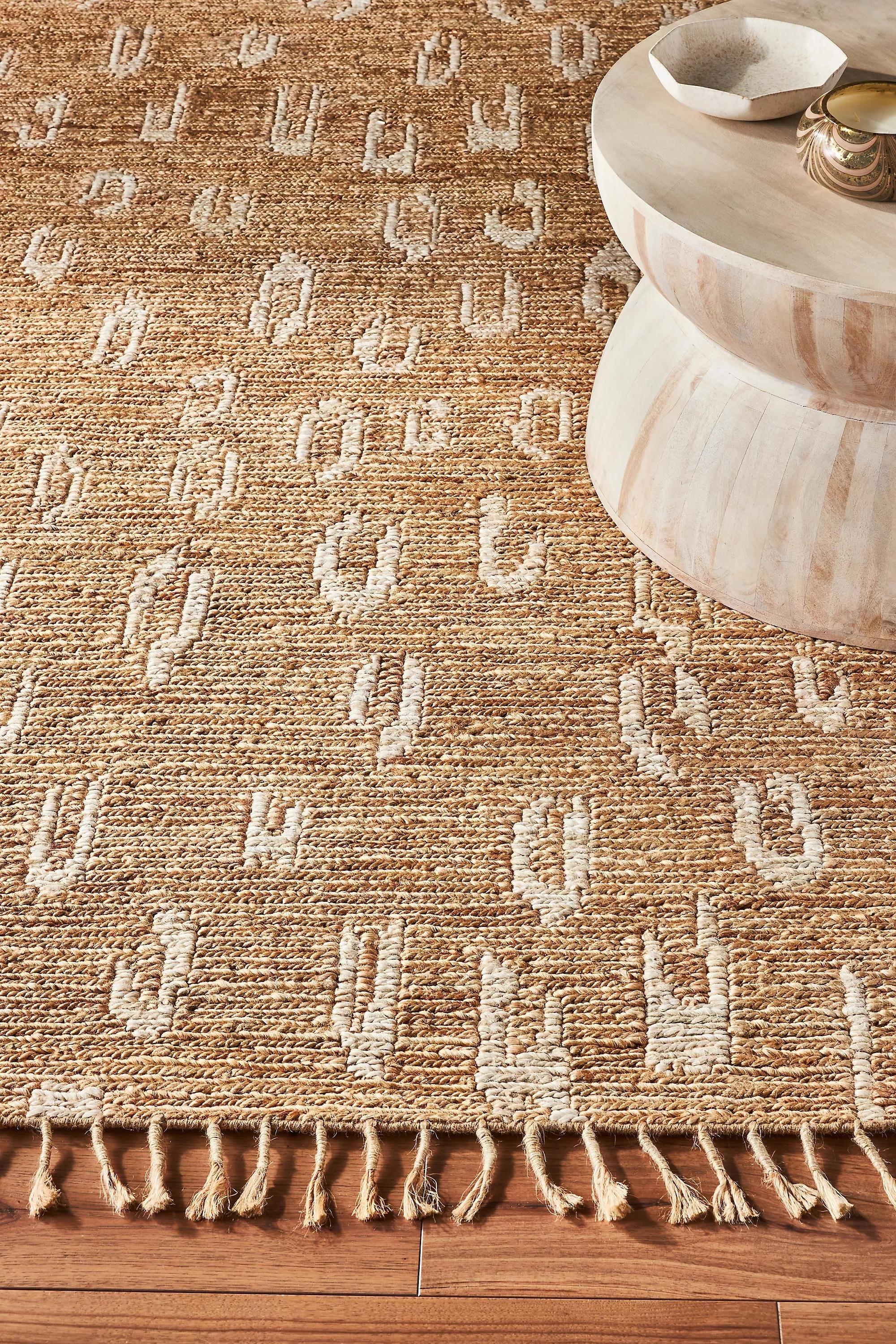 Flatwoven Namir Jute Rug, Beige, A501_0014, large image number 1