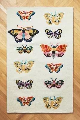 Sarah Gordon Tufted Butterfly Rug, Ivory, A501_0011, large image number 5