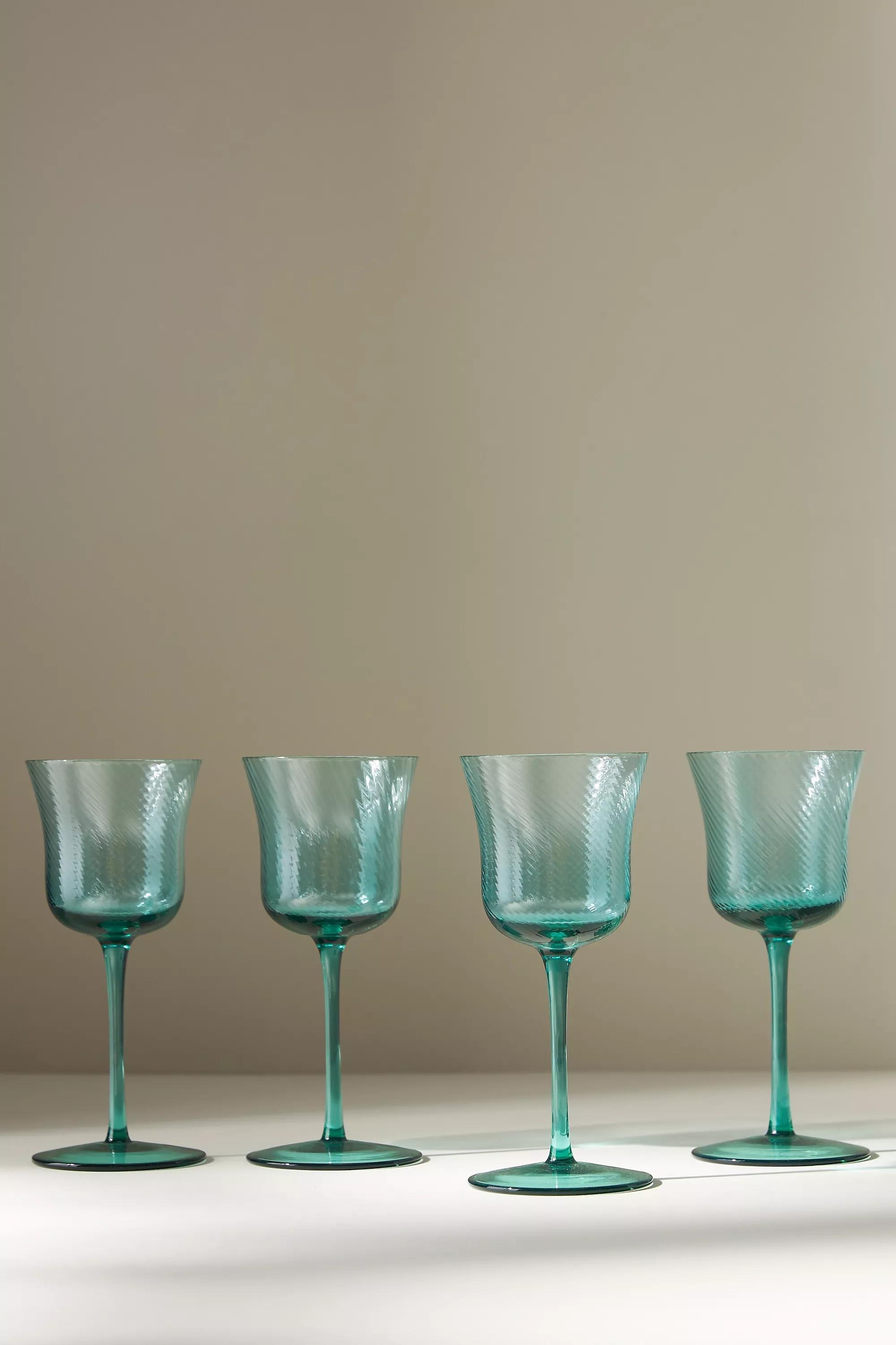 Hawaiian Vista Pink Wine Glass, Blue, A501_0103, large image number 2