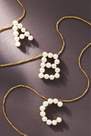 Anthropologie - D Monogram Pearl Necklace,White