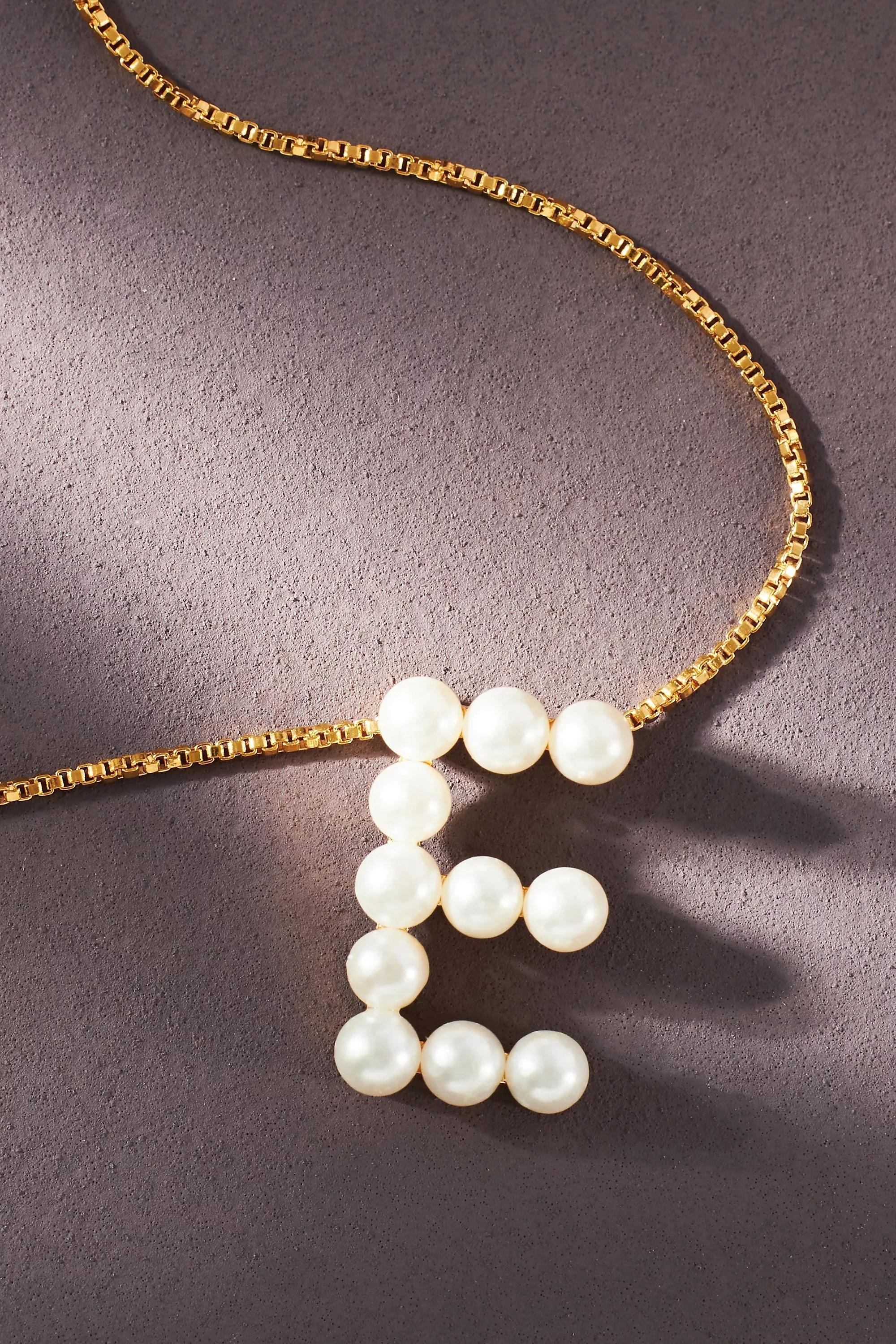 Anthropologie online monogram necklace