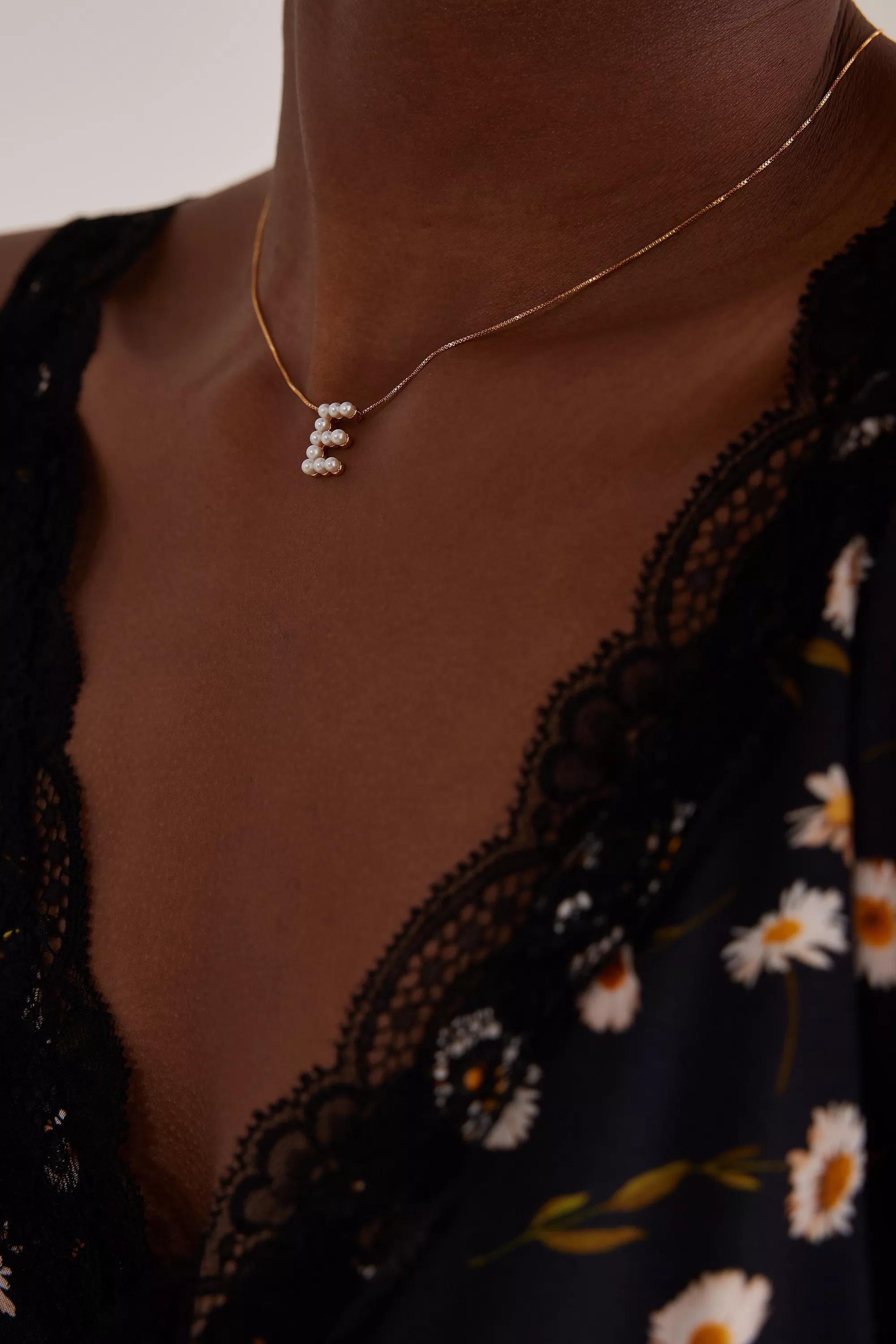 Monogram Pearl Necklace, E, A501_0905, large image number 1