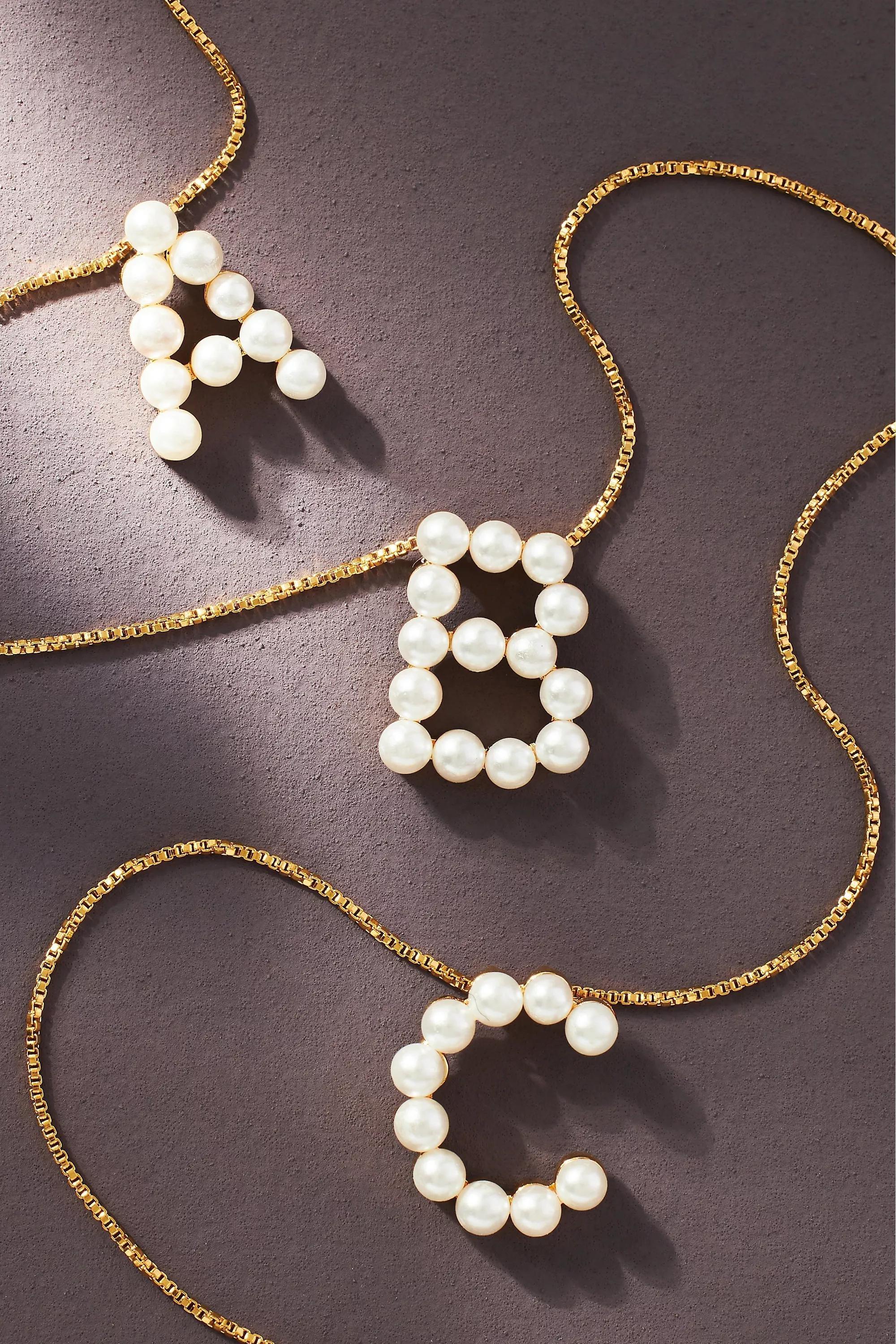 Monogram Pearl Necklace, E, A501_0905, large image number 2