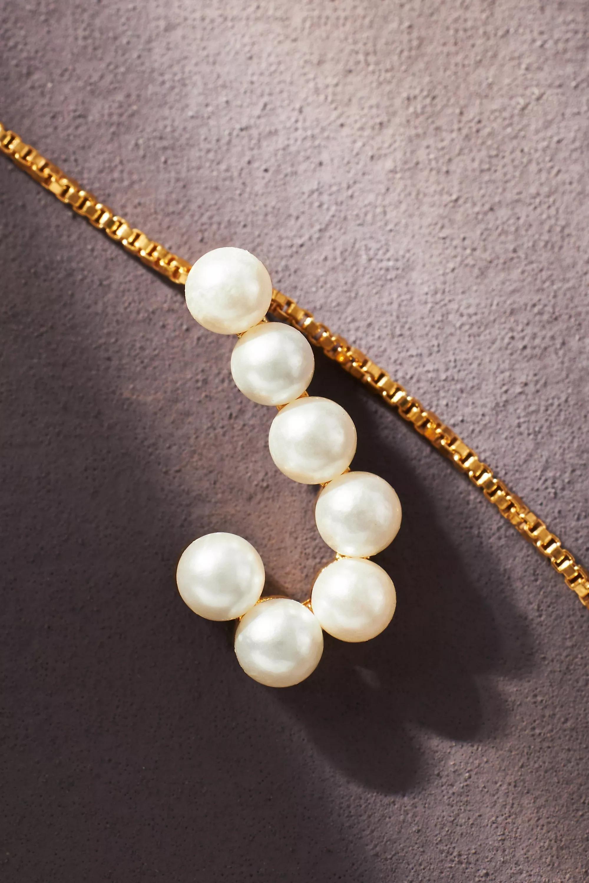Monogram Pearl Necklace, J, A501_0910, large image number 0