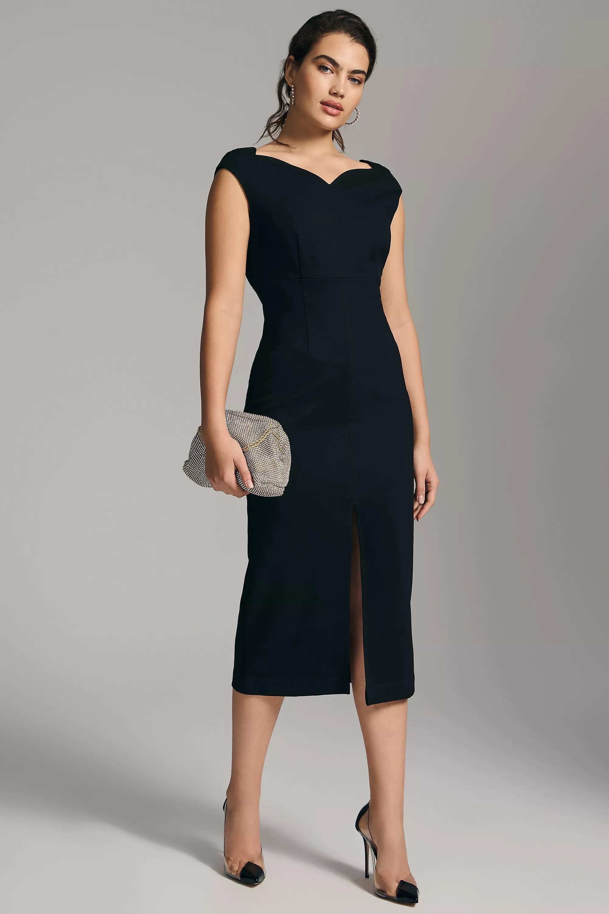 Maeve Sleeveless Open-Back Dress, Black, , large image number 4