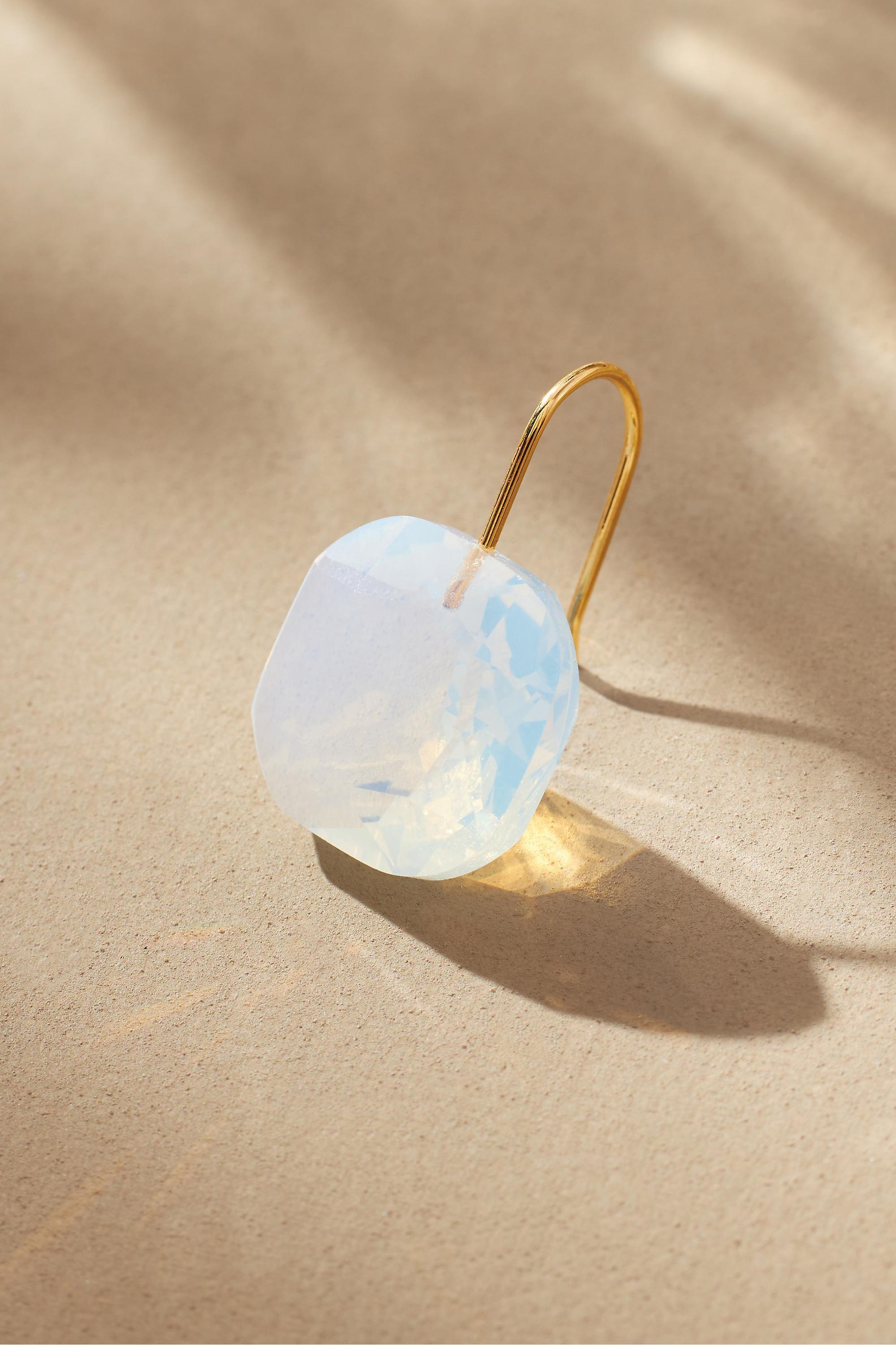 Floating Crystal Earrings, White, A501_0011, large image number 2