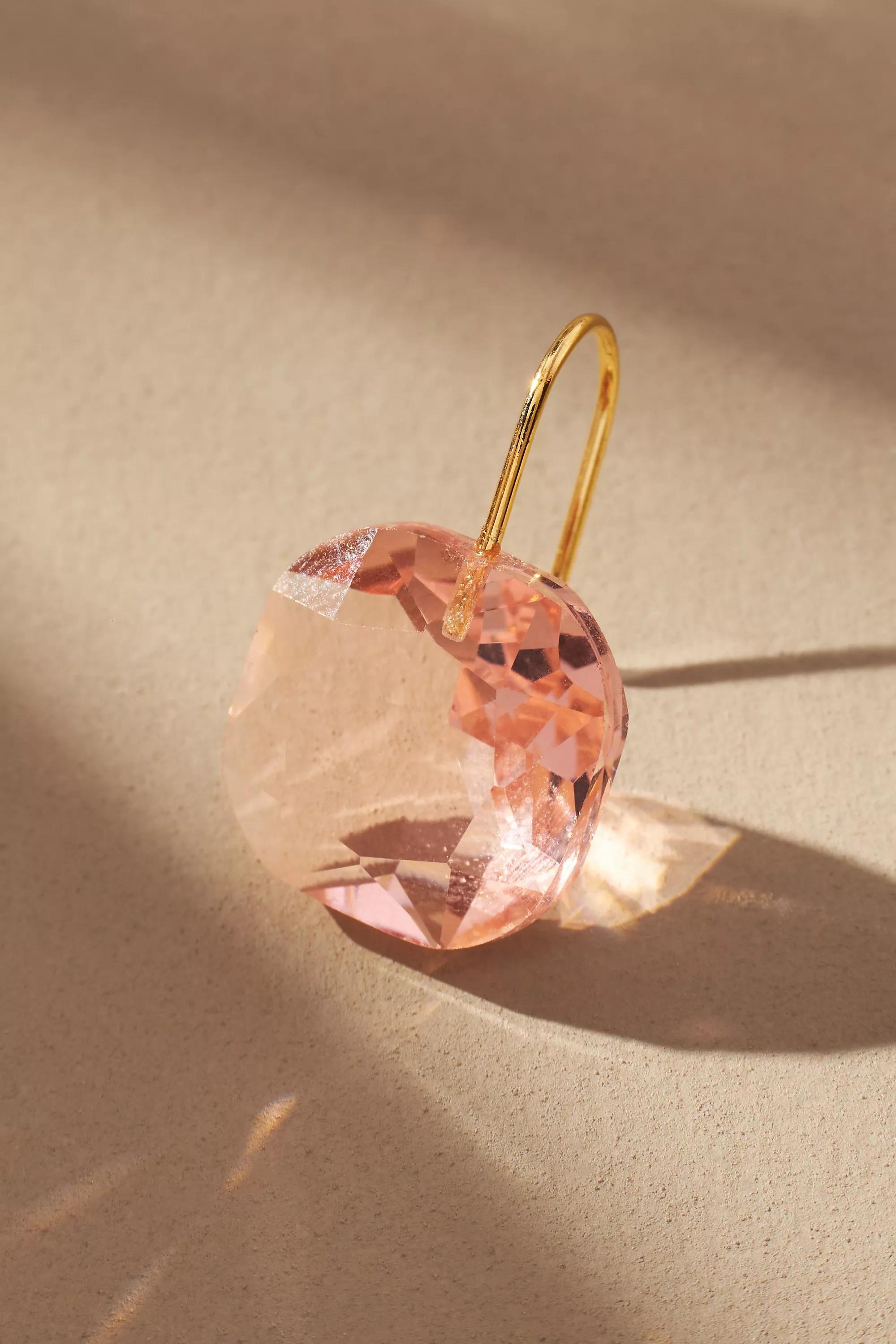 Floating Crystal Earrings, Beige, A501_0067, large image number 2