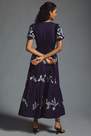 Anthropologie - The Somerset Maxi Dress: Embroidered Edition, Navy