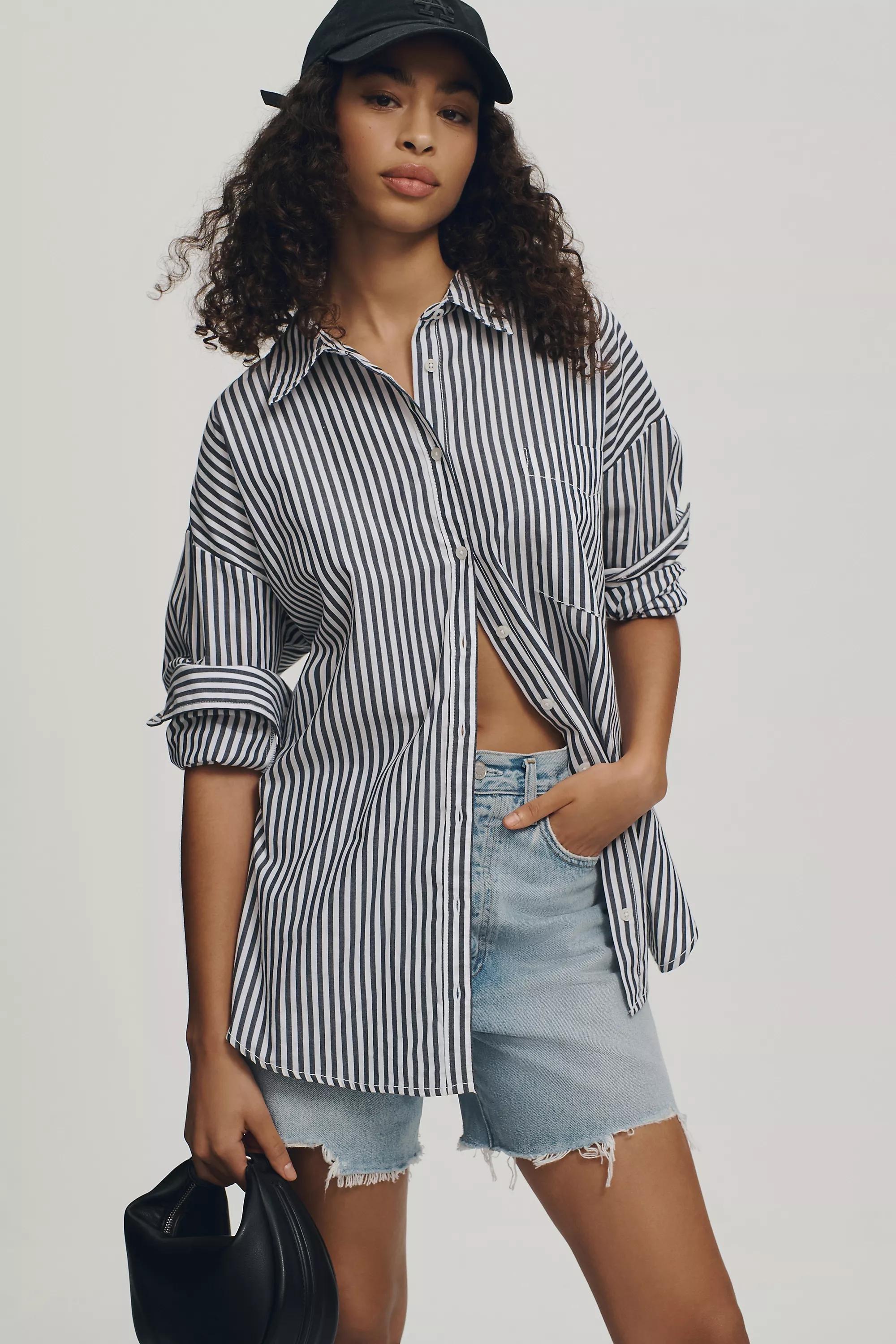 Maeve Button-down Shirt , Black, , large image number 1