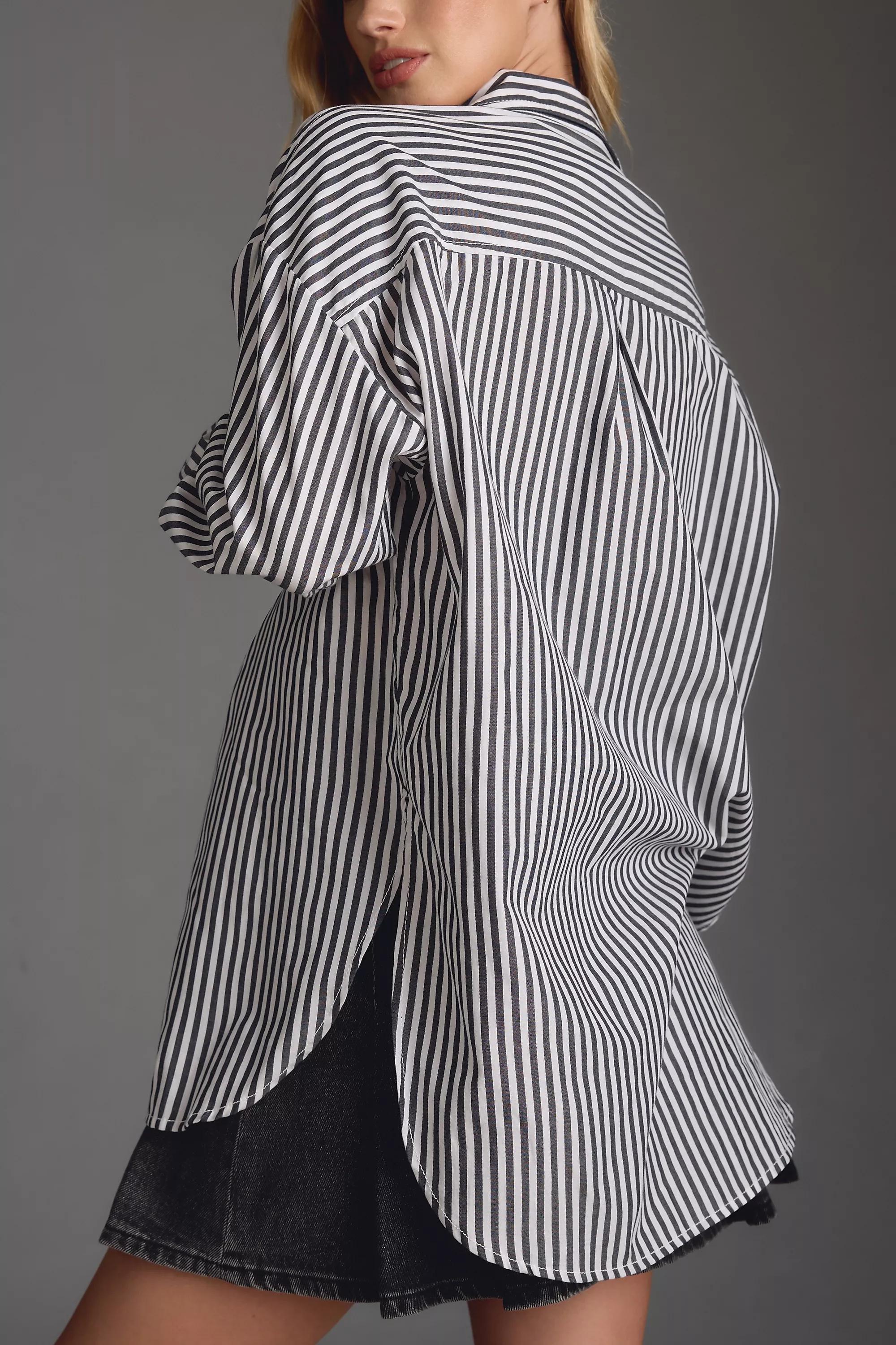 Maeve Button-down Shirt , Black, , large image number 2