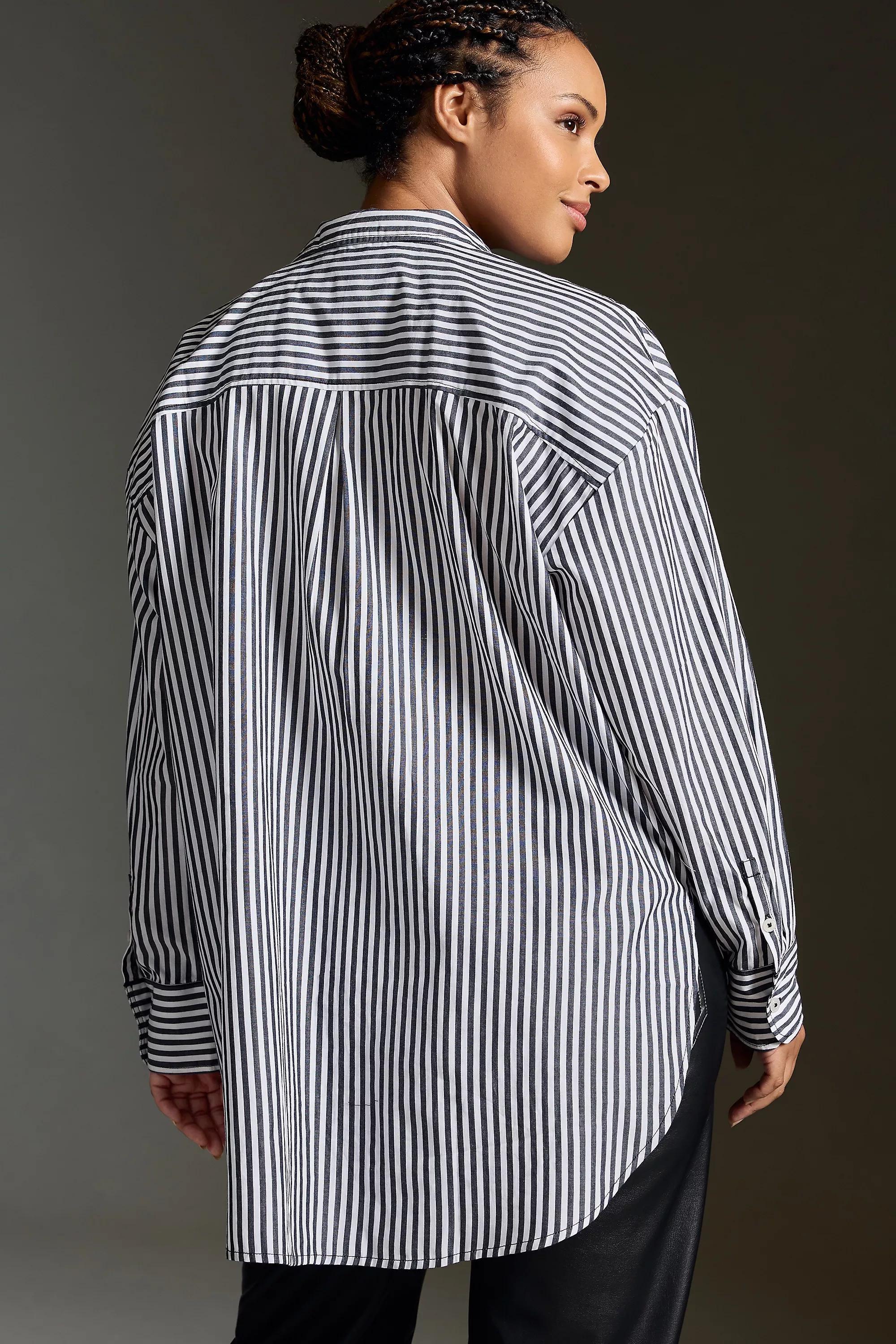 Maeve Button-Down Shirt, Black, A501_0009, large image number 6