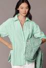 Anthropologie - The Bennet Button-down Shirt By Maeve, Green