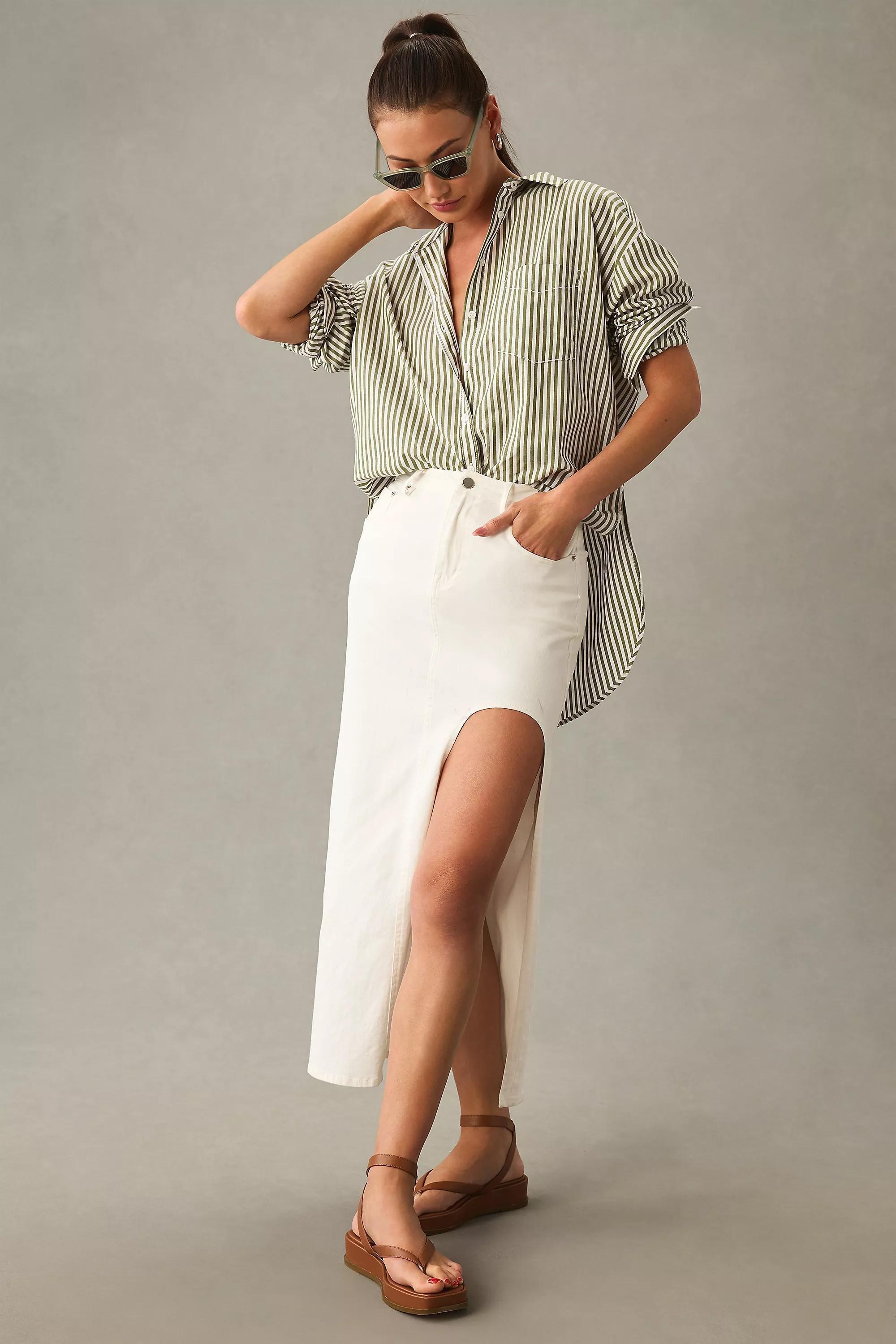 Maeve Button-Down Shirt By Maeve, Green, , large image number 0