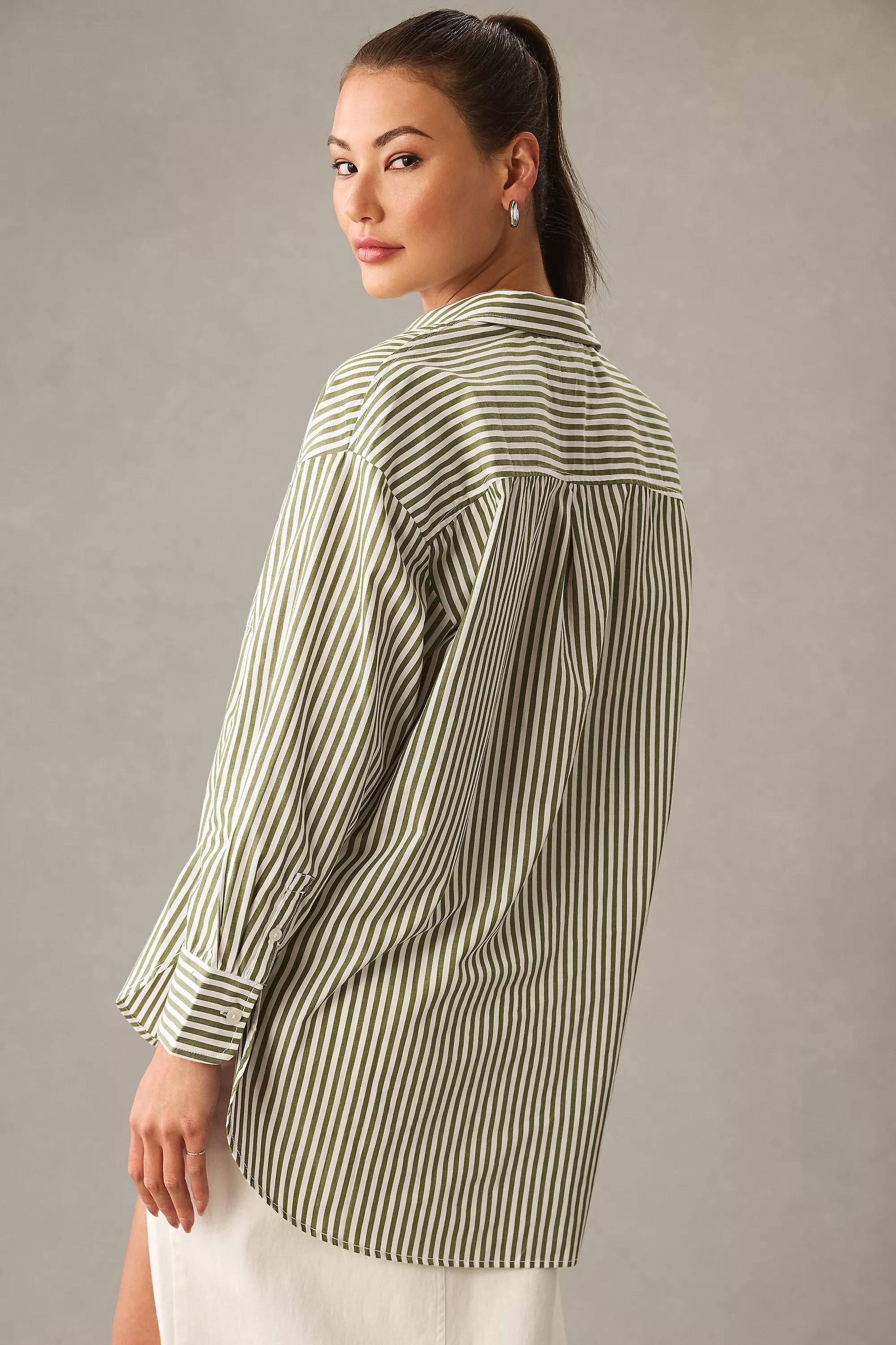 Maeve Button-Down Shirt By Maeve, Green, , large image number 2