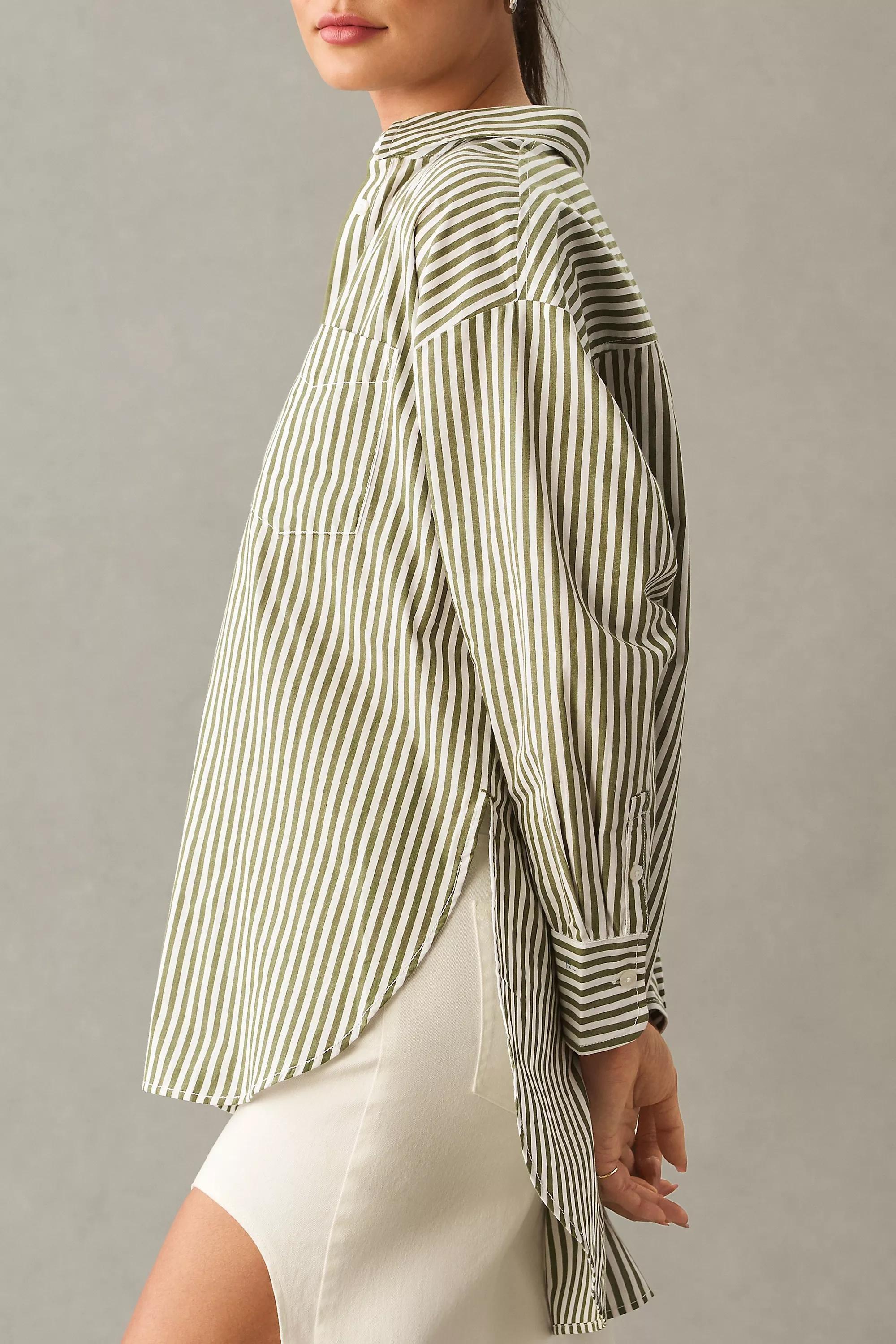 Maeve Button-Down Shirt By Maeve, Green, , large image number 4