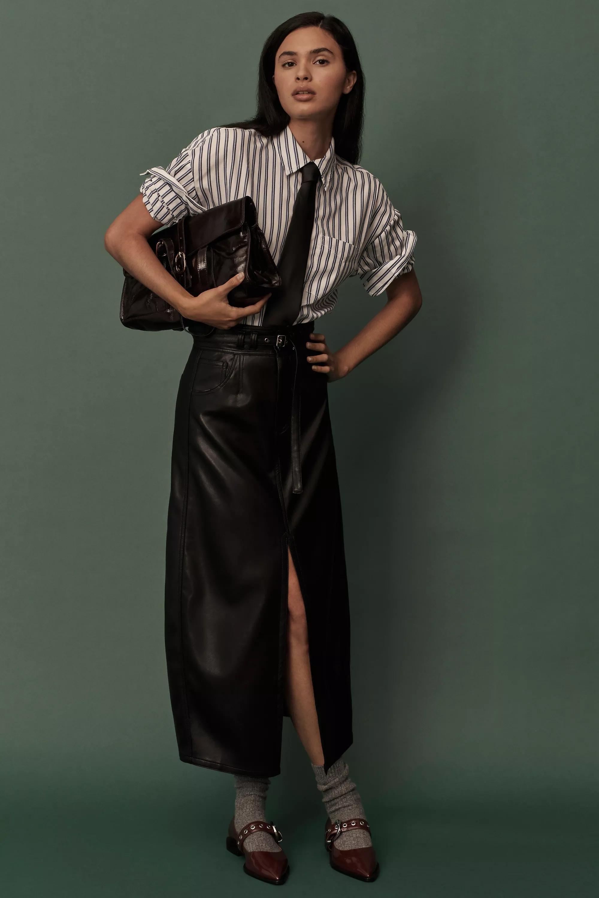 Navy The Bennet Button-down Shirt By Maeve, A501_0047, medium