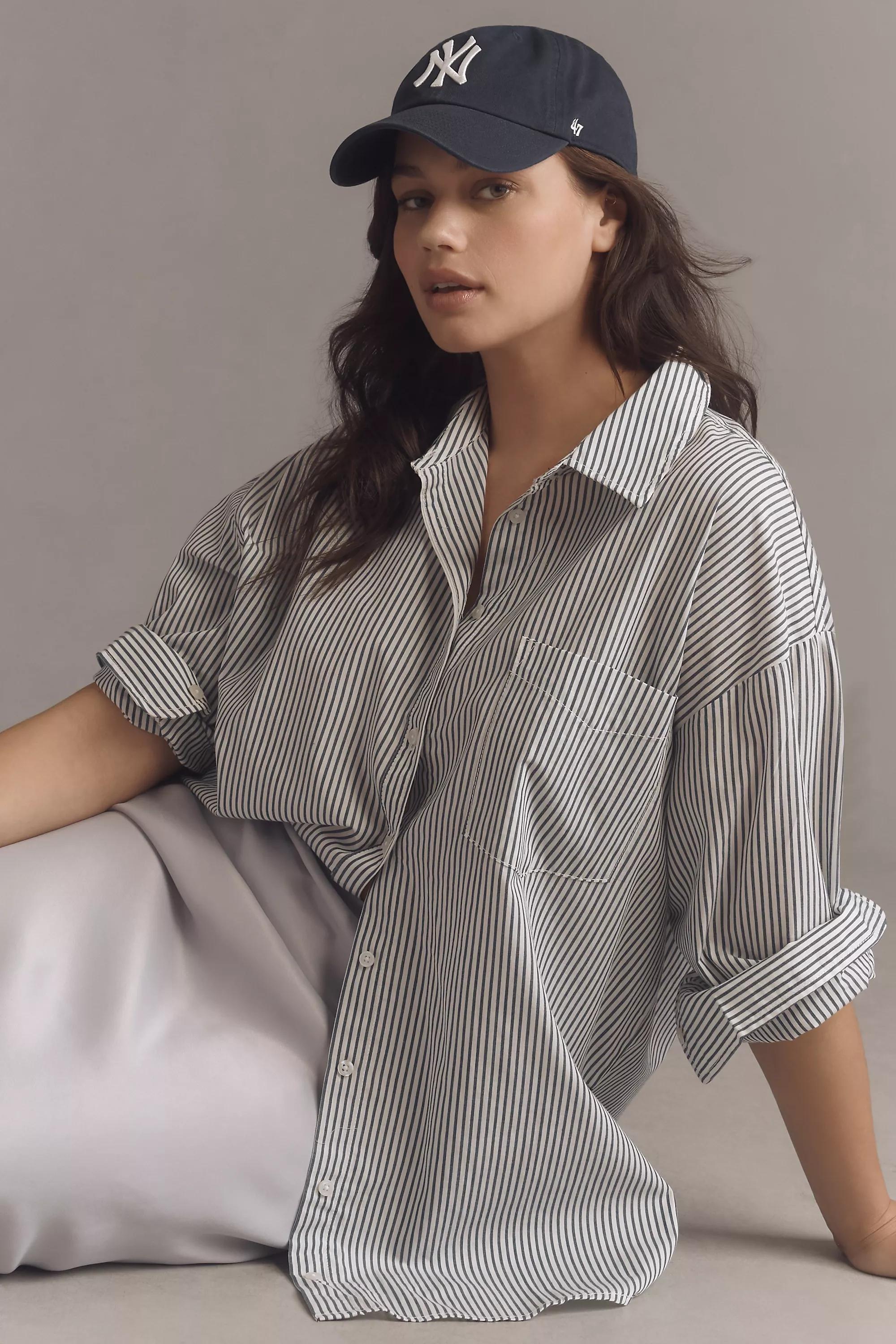 Anthropologie The Bennet Buttondown Shirt, Blue, , large image number 5