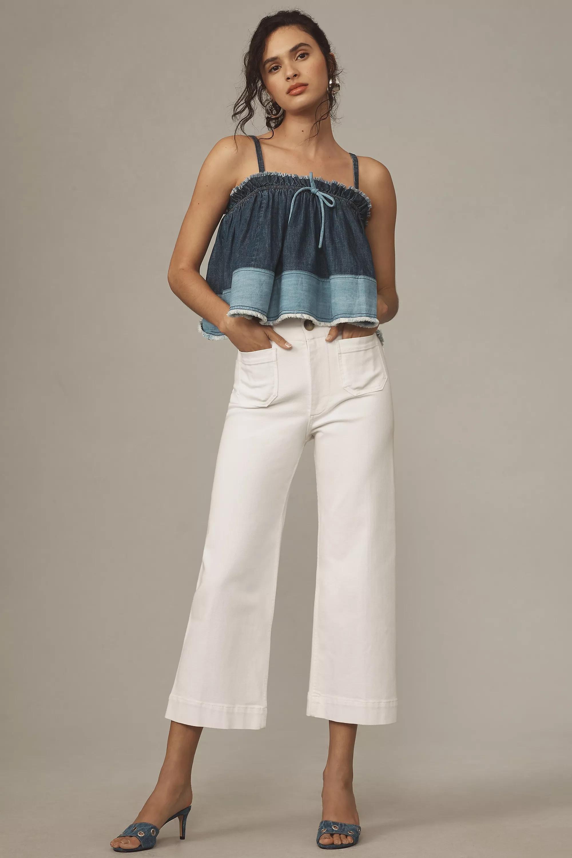 Maeve The Denim Colette Cropped Jeans, White, , large image number 2