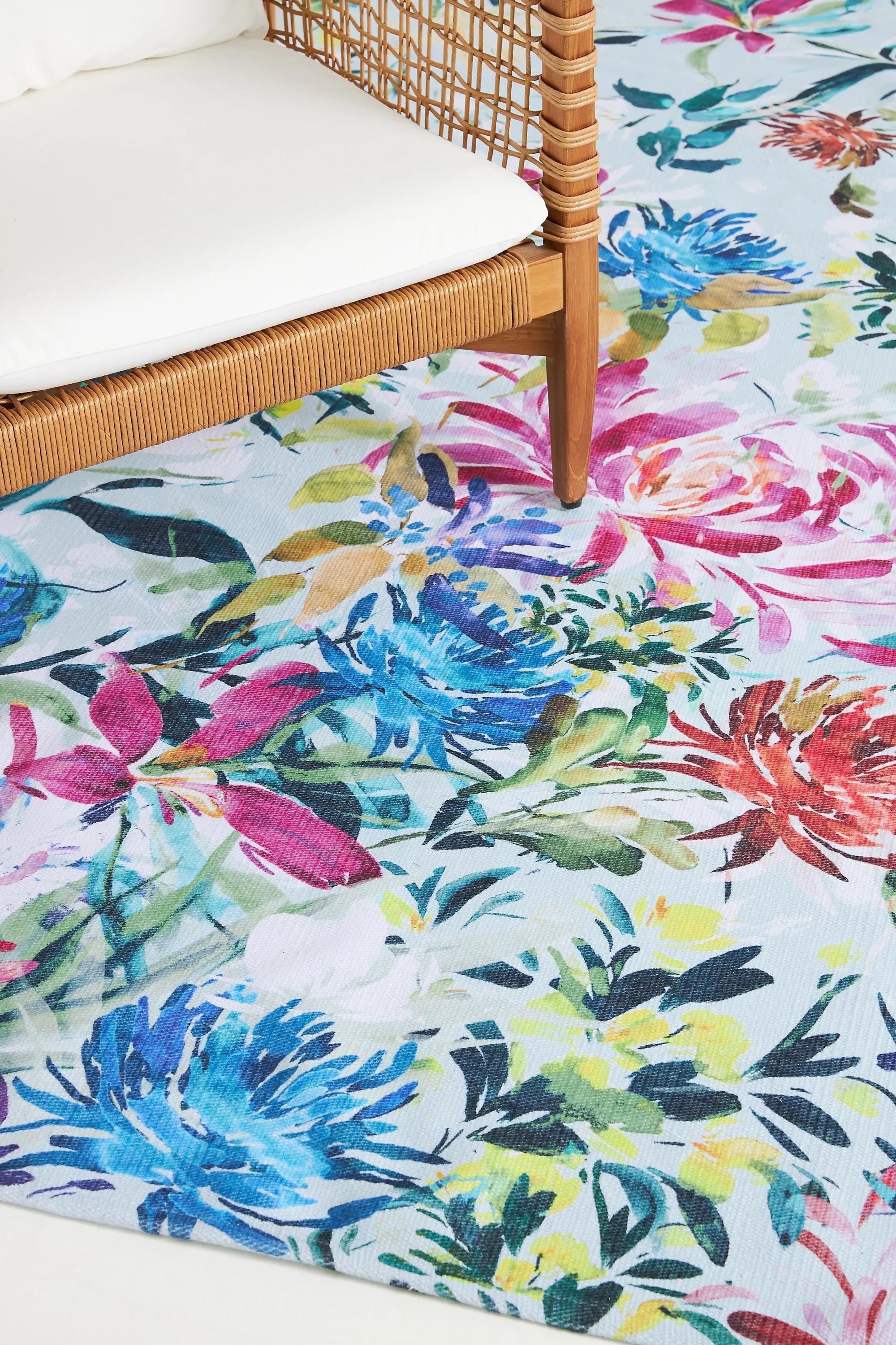 Handwoven Inez Indoor/Outdoor Rug, Blue, , large image number 5