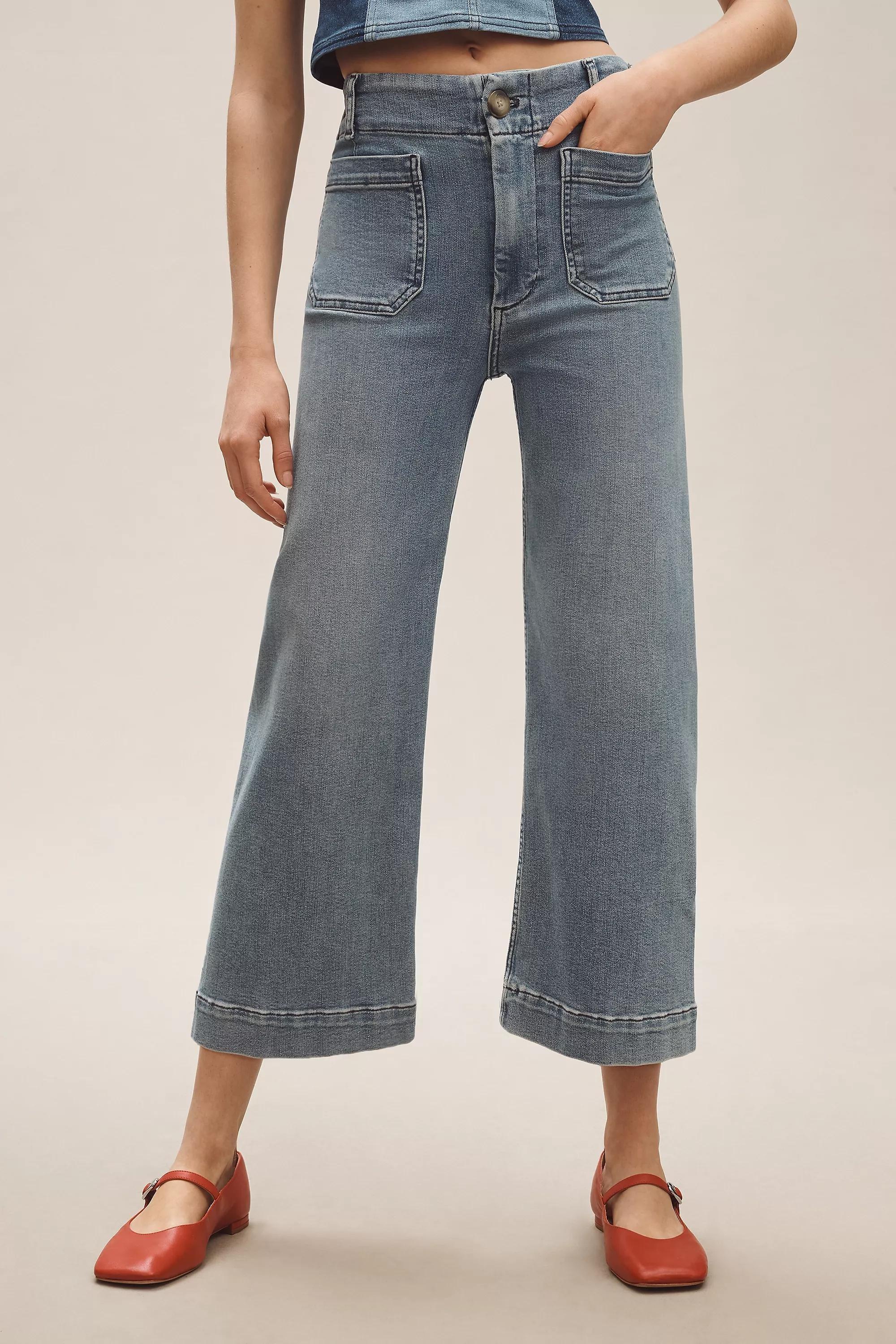 Maeve Colette Cropped Wide-Leg, Blue, , large image number 1