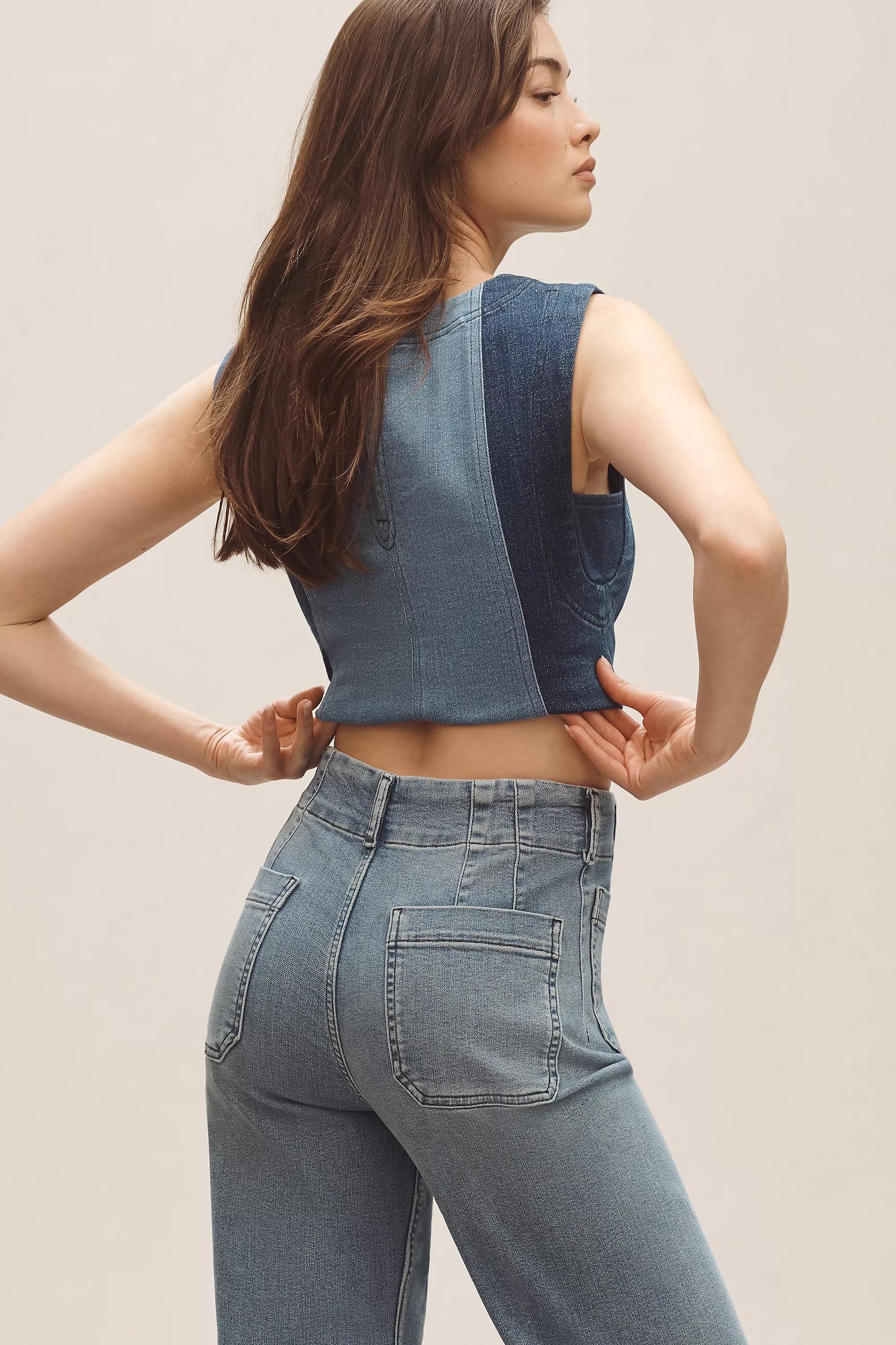Maeve Colette Cropped Wide-Leg, Blue, , large image number 4