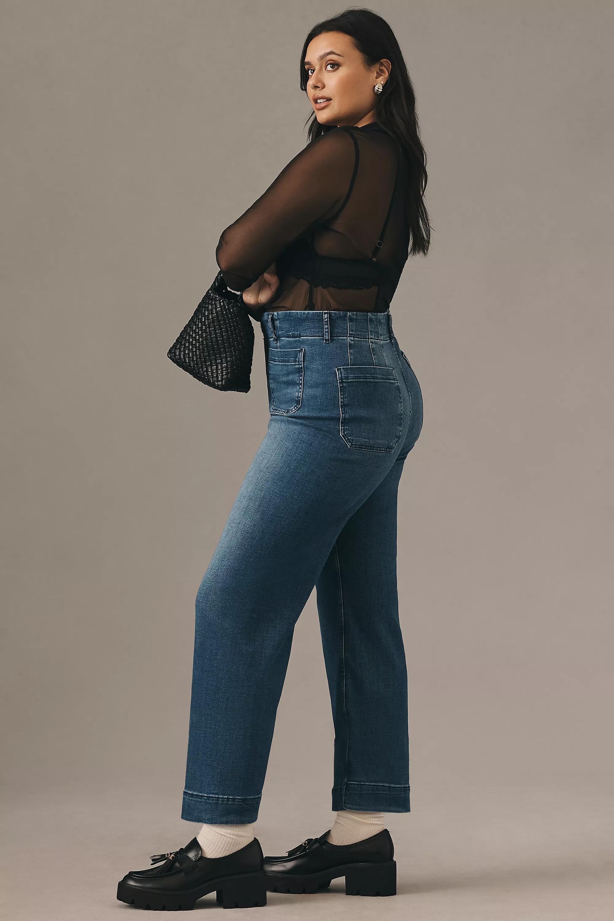 Maeve The Colette Denim Cropped Wide-Leg Jean, Blue, A501_0093, large image number 7